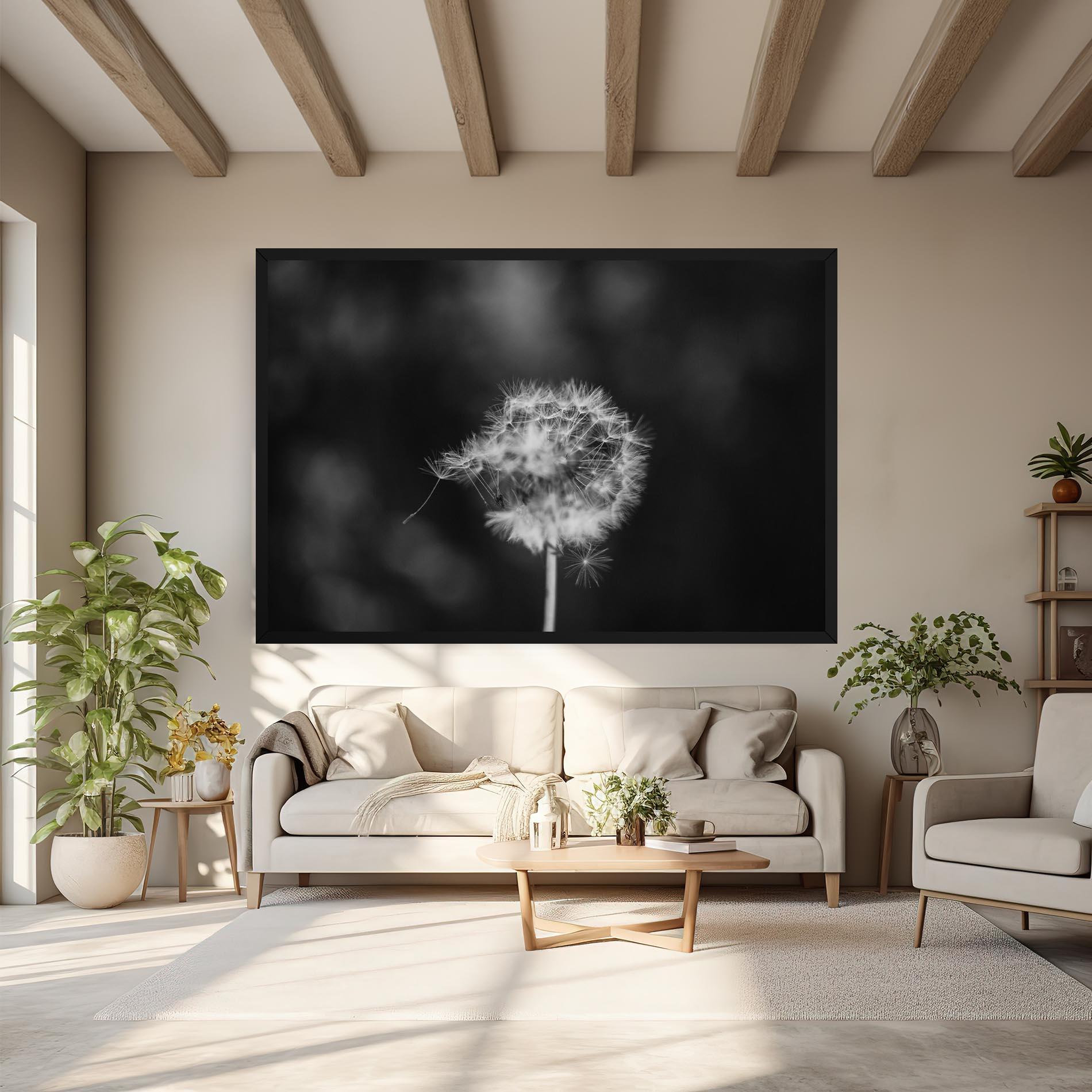 Tablou Canvas Grey Dandelion mockup 6
