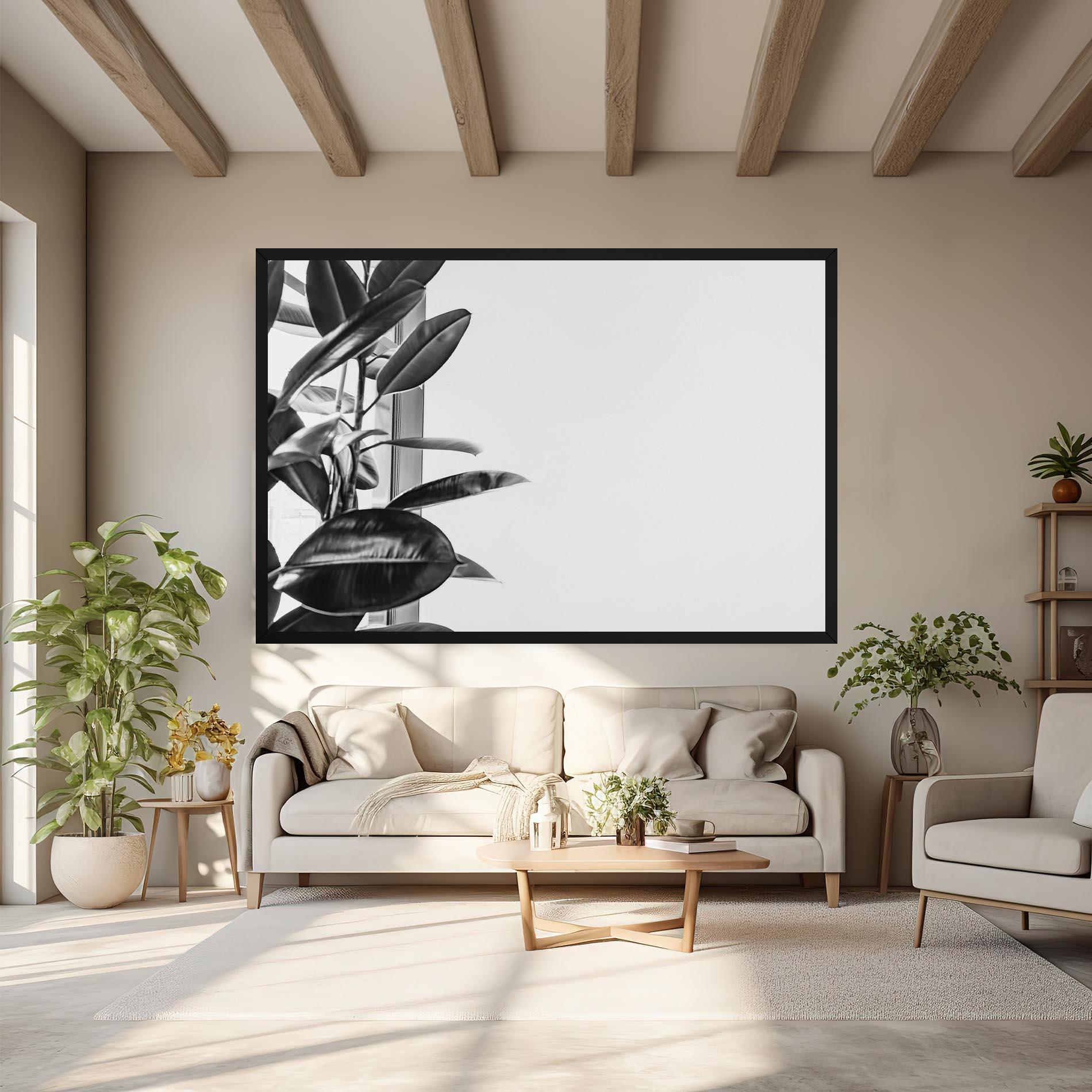 Tablou Canvas Grey Plant mockup 6