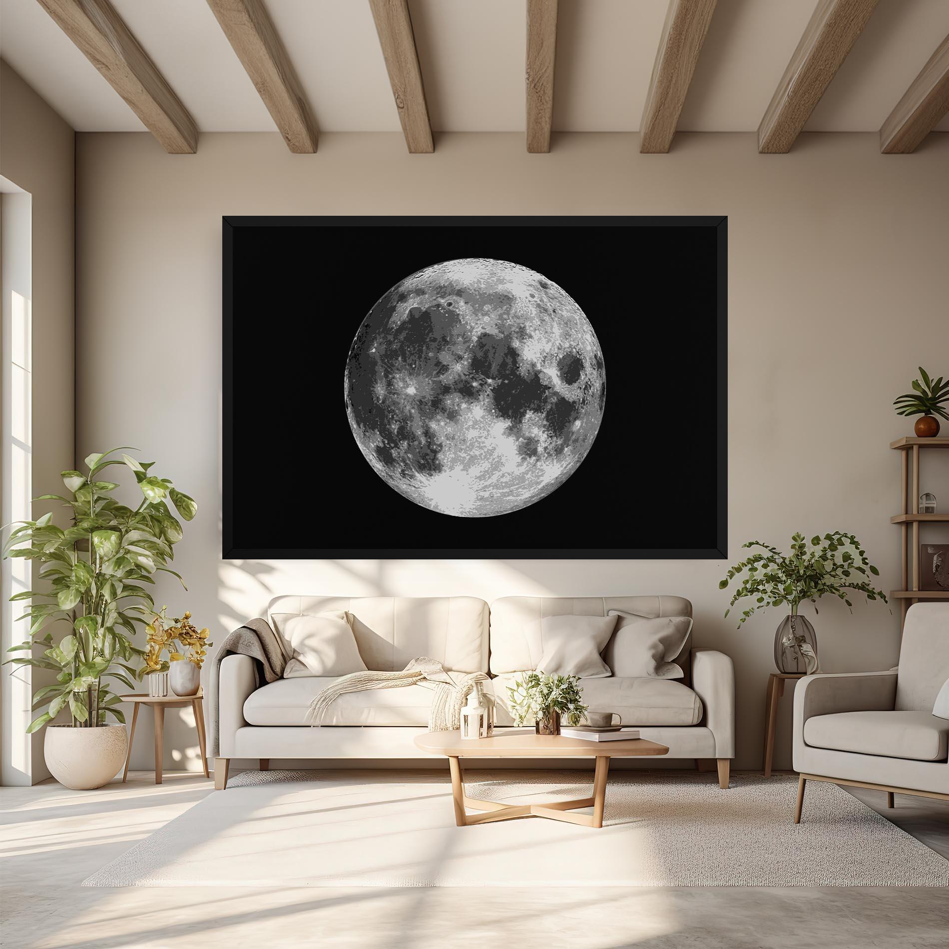 Tablou Canvas Grey Shiny Moon mockup 6