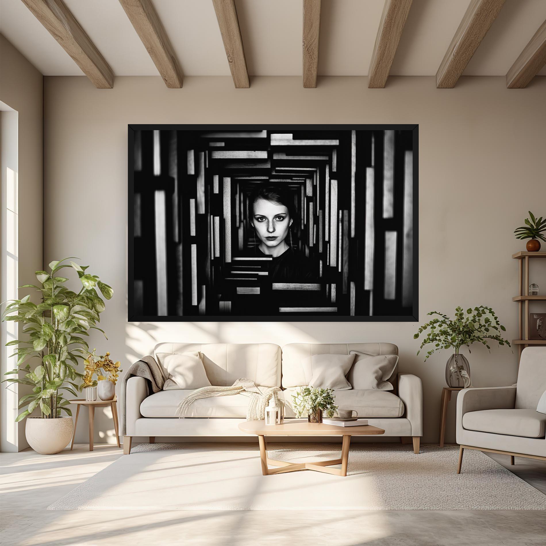 Tablou Canvas Tunnel Woman mockup 6