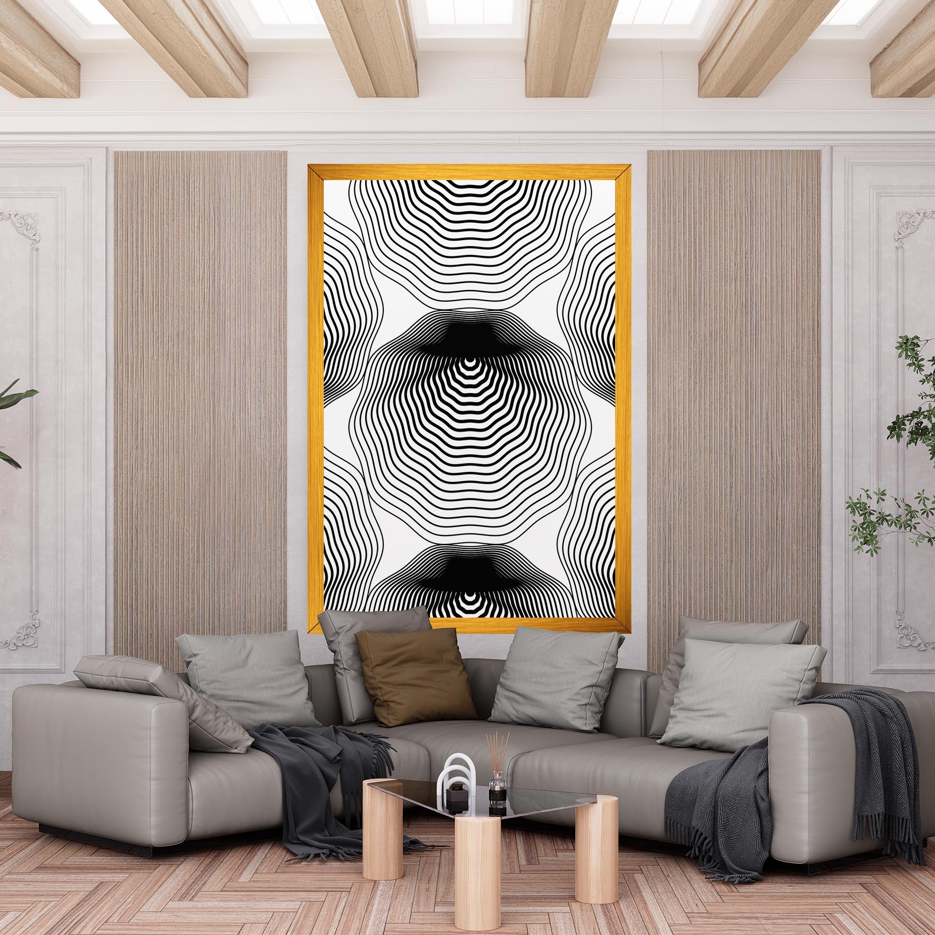 Tablou Canvas Black Line Art mockup 6