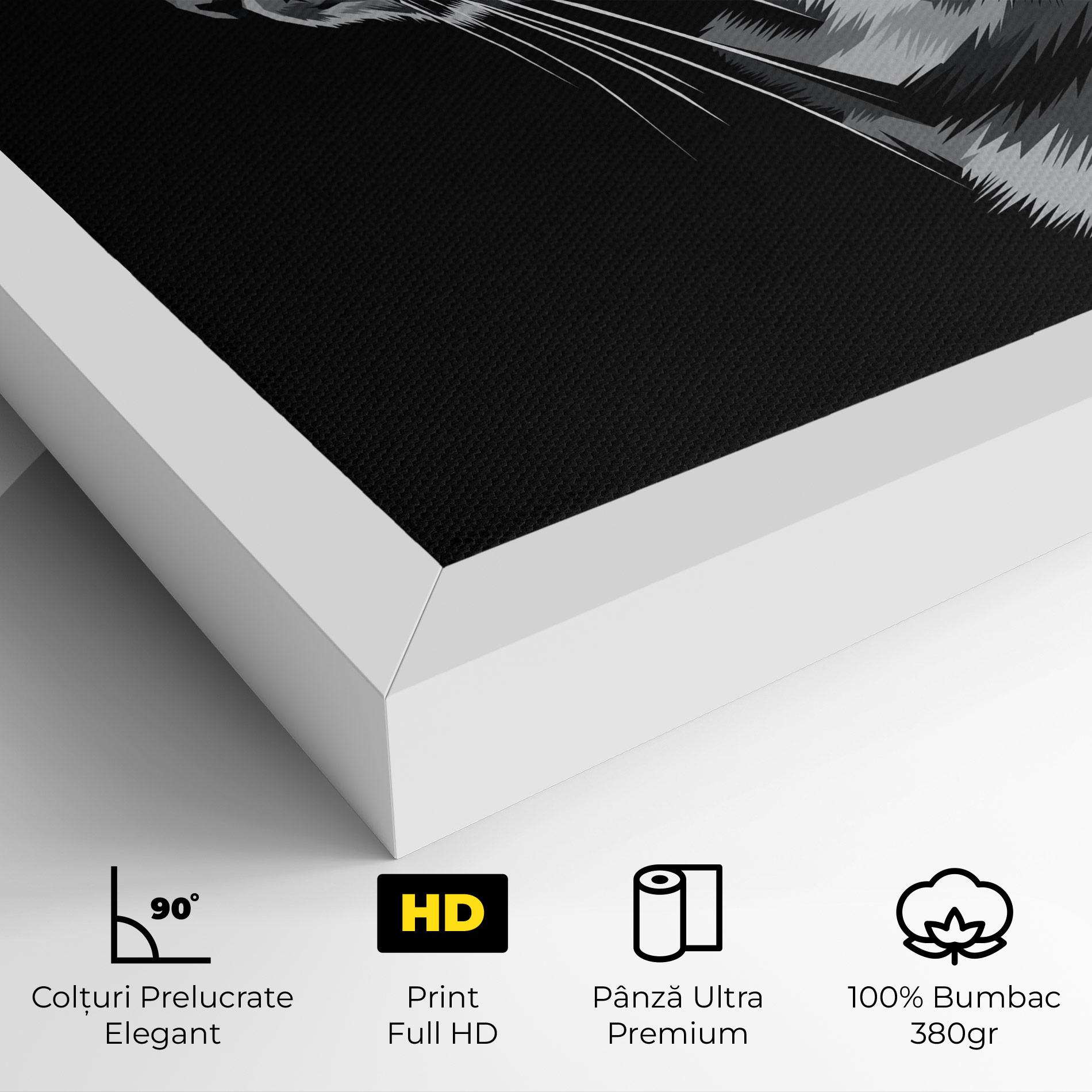 Tablou Canvas Black Grey Cat mockup 4