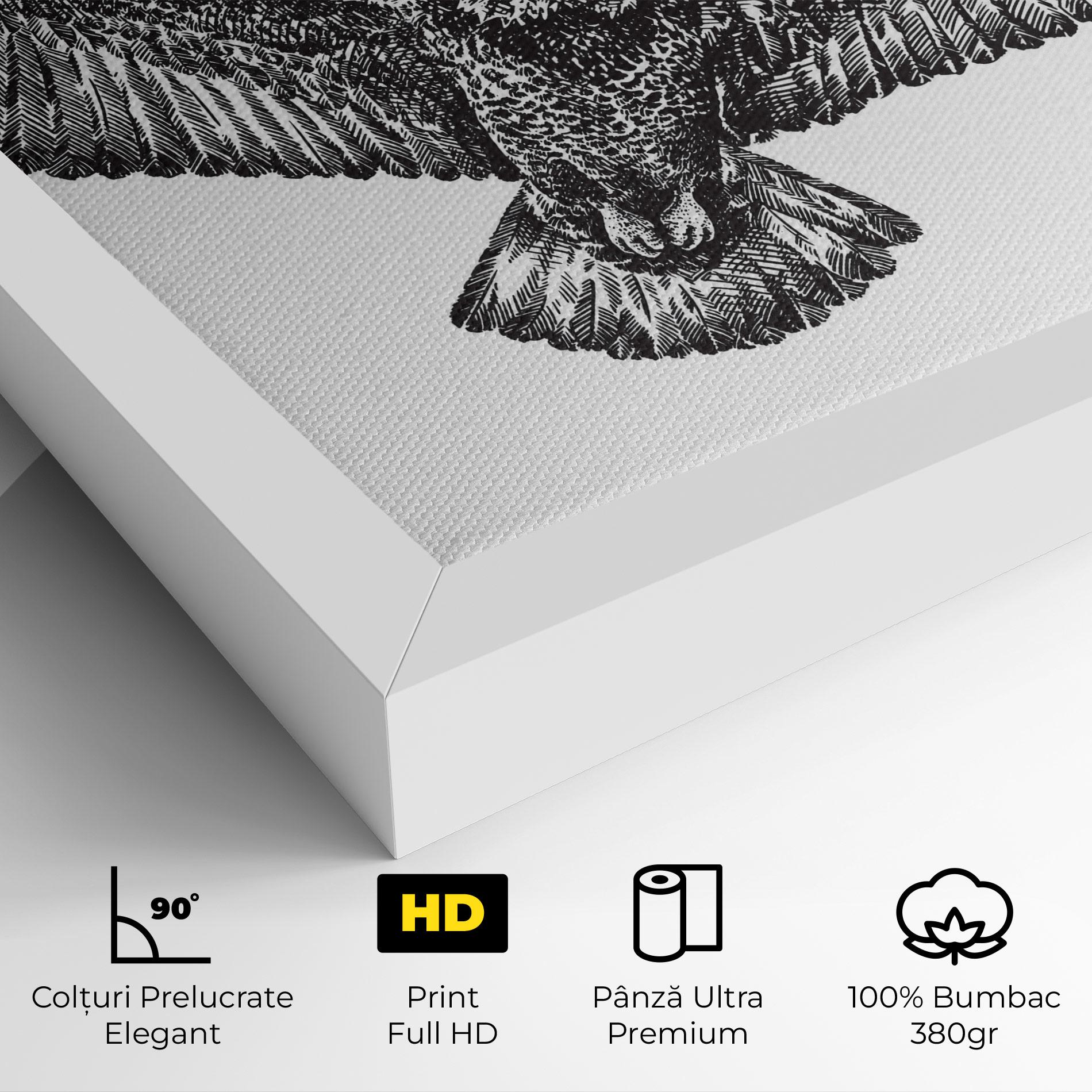 Tablou Canvas Eagle Art Line mockup 4