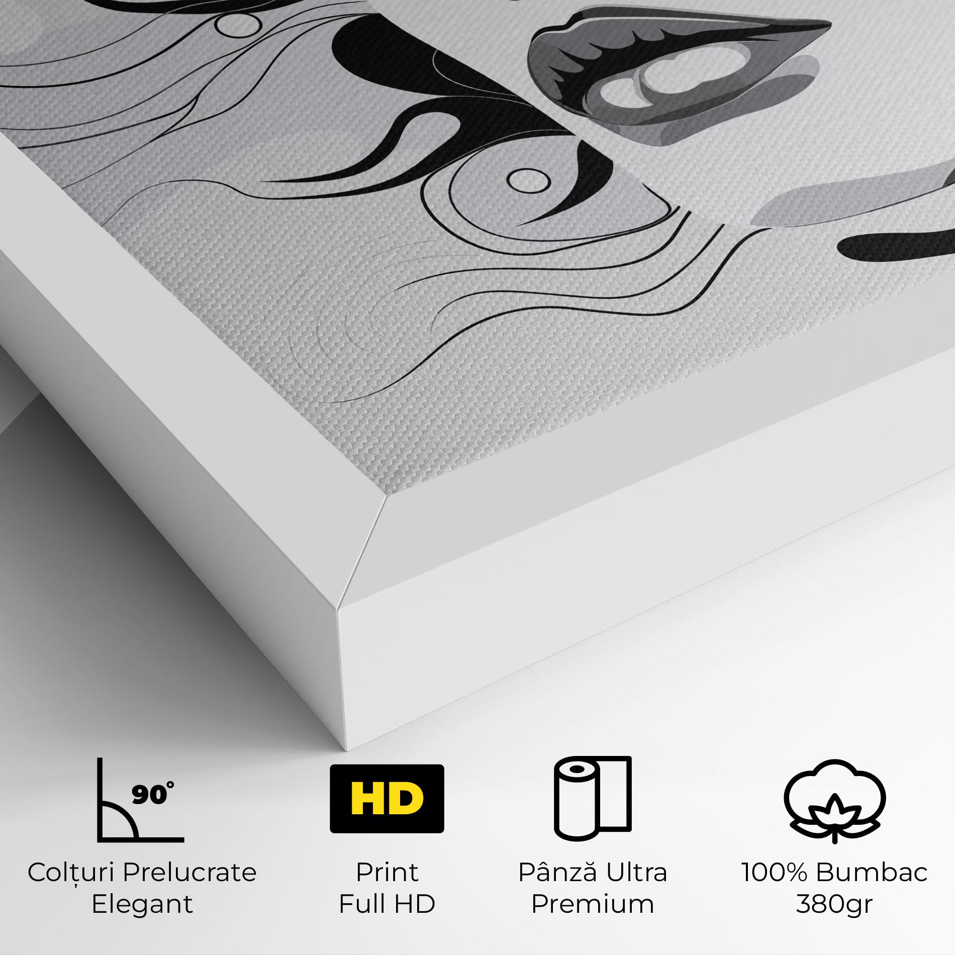 Tablou Canvas Grey Face Woman mockup 4