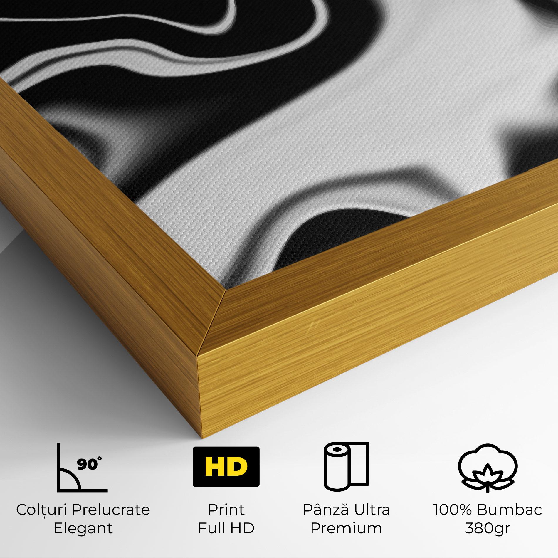 Tablou Canvas Black Metalic Art mockup 4