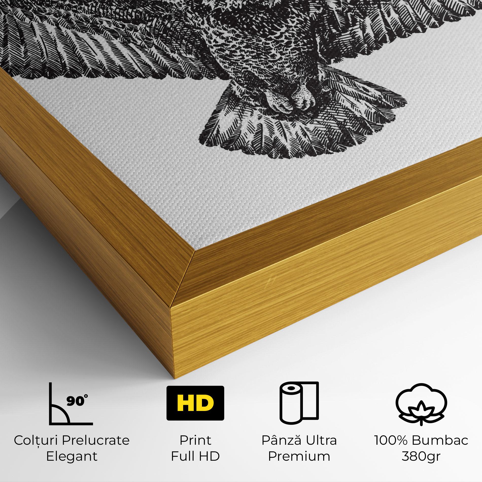 Tablou Canvas Eagle Art Line mockup 4