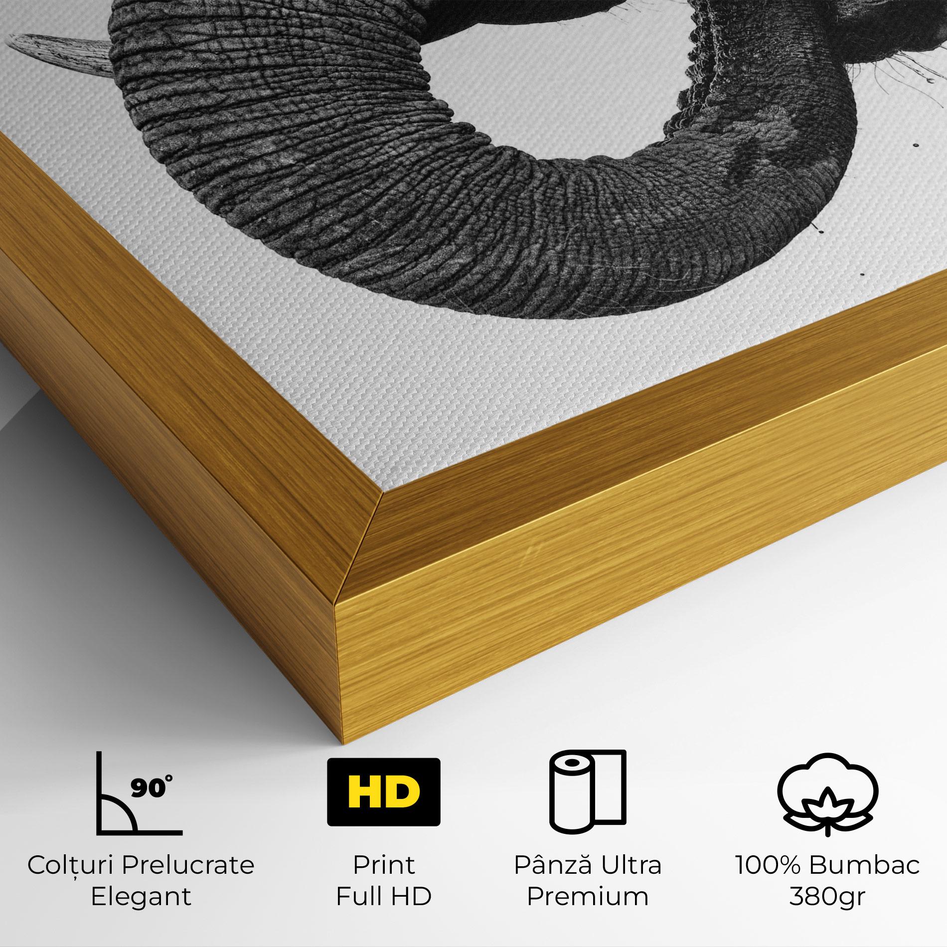 Tablou Canvas Elephant Drinking mockup 4