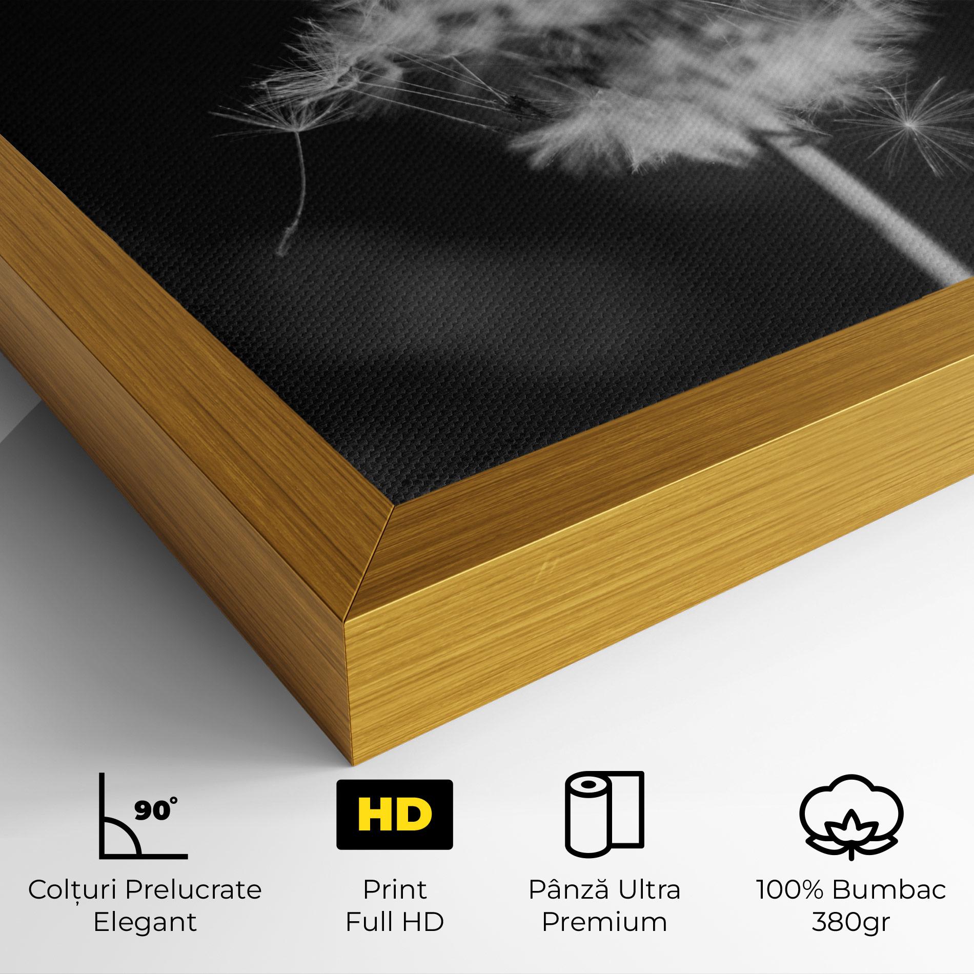 Tablou Canvas Grey Dandelion mockup 4