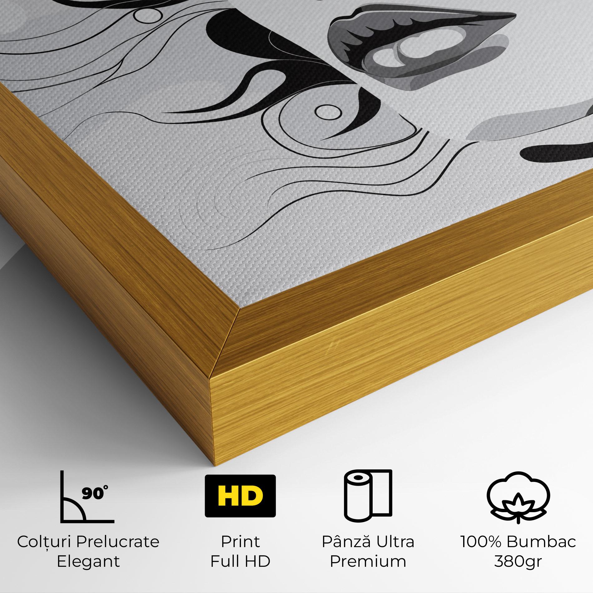 Tablou Canvas Grey Face Woman mockup 4