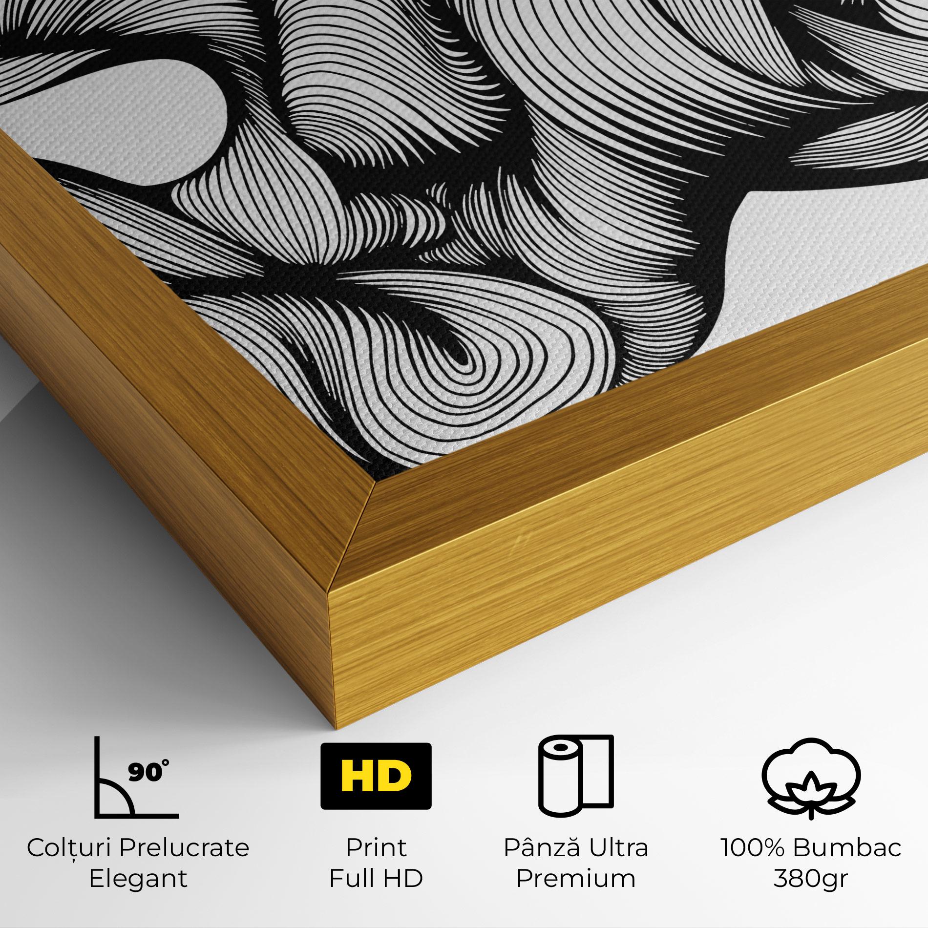 Tablou Canvas Monochrome Doodle mockup 4