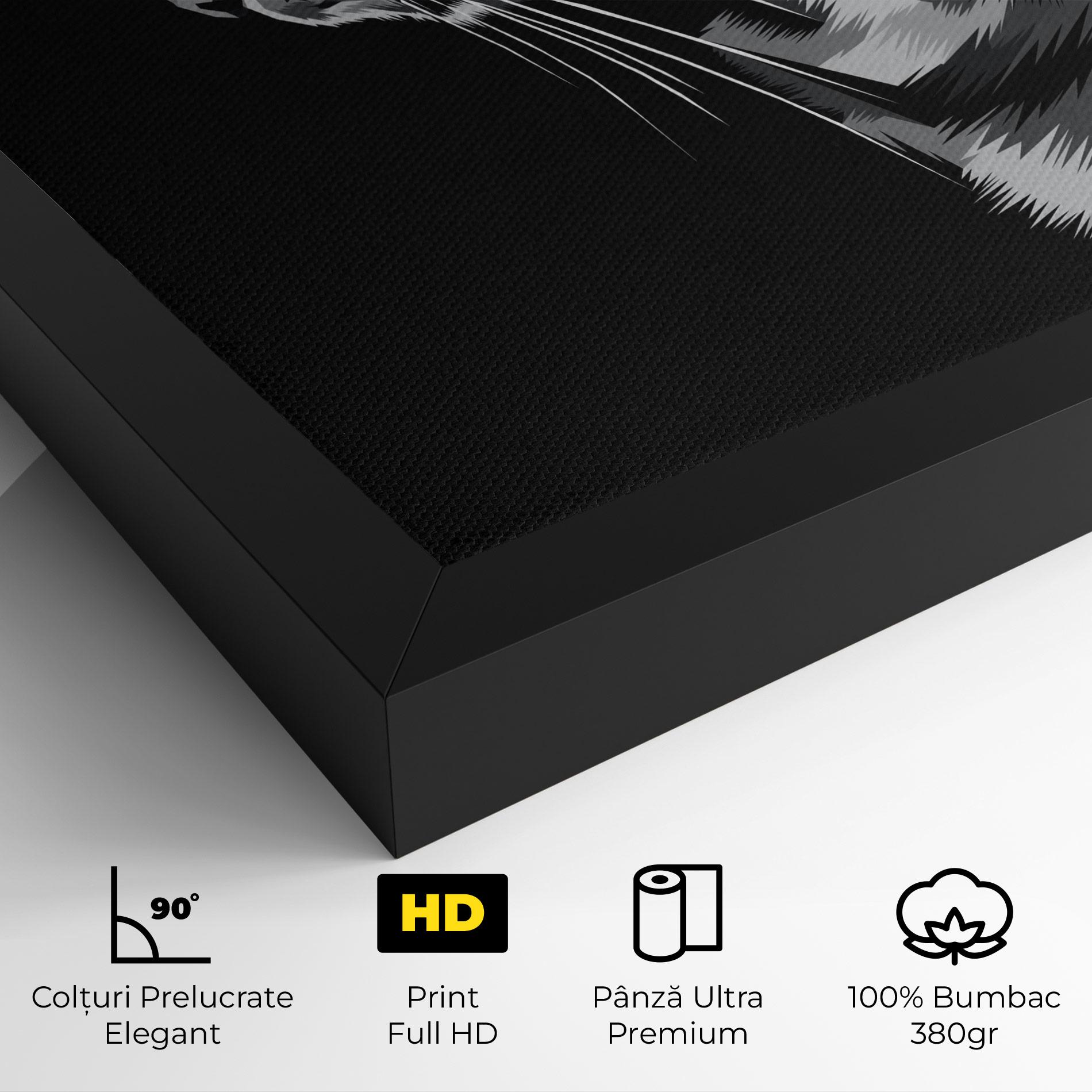 Tablou Canvas Black Grey Cat mockup 4