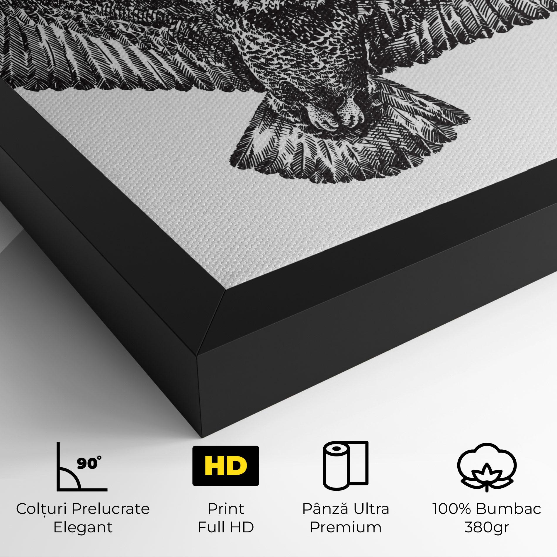 Tablou Canvas Eagle Art Line mockup 4