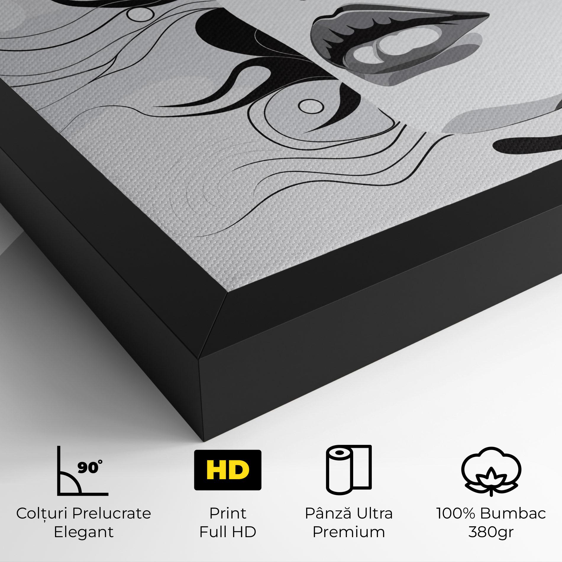 Tablou Canvas Grey Face Woman mockup 4