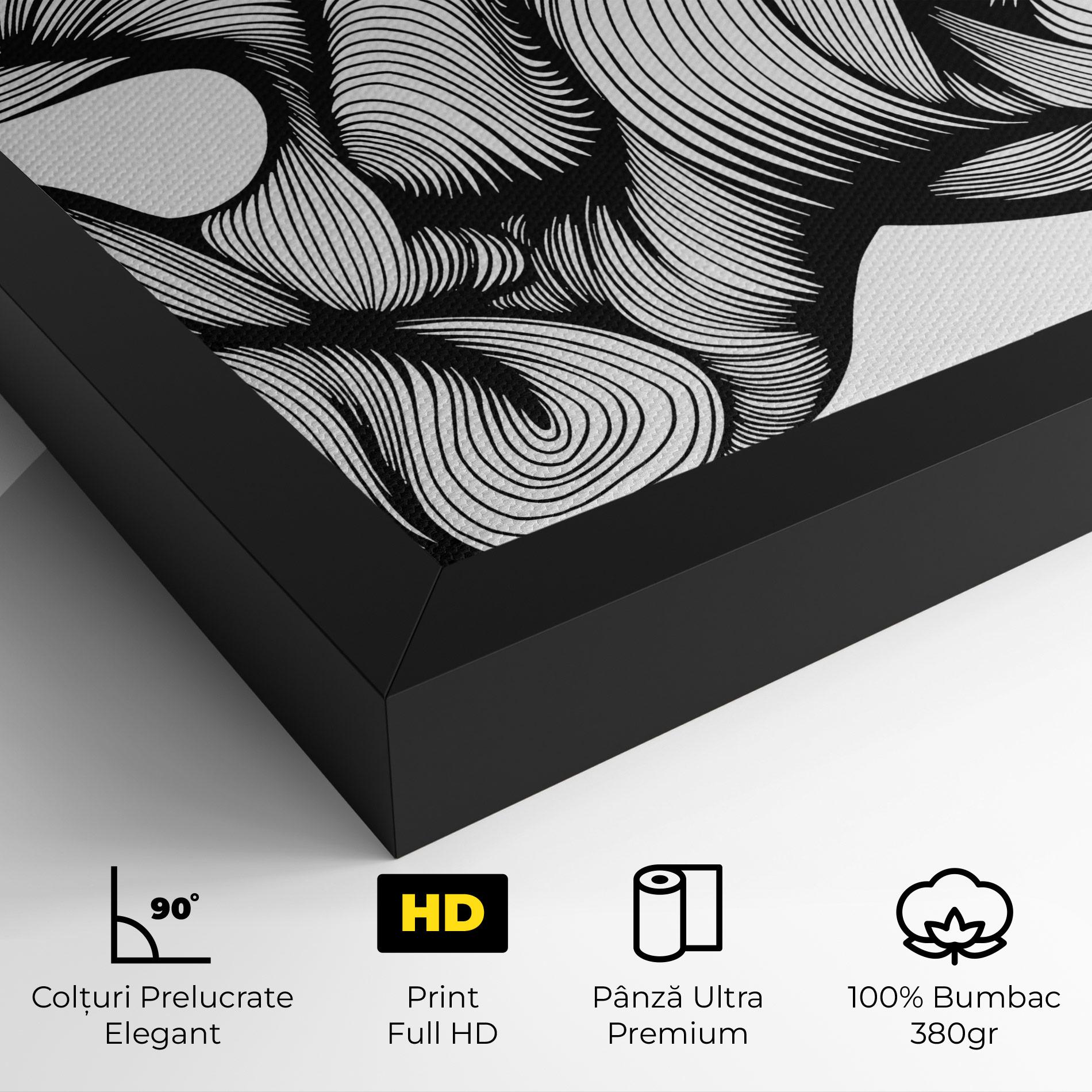 Tablou Canvas Monochrome Doodle mockup 4