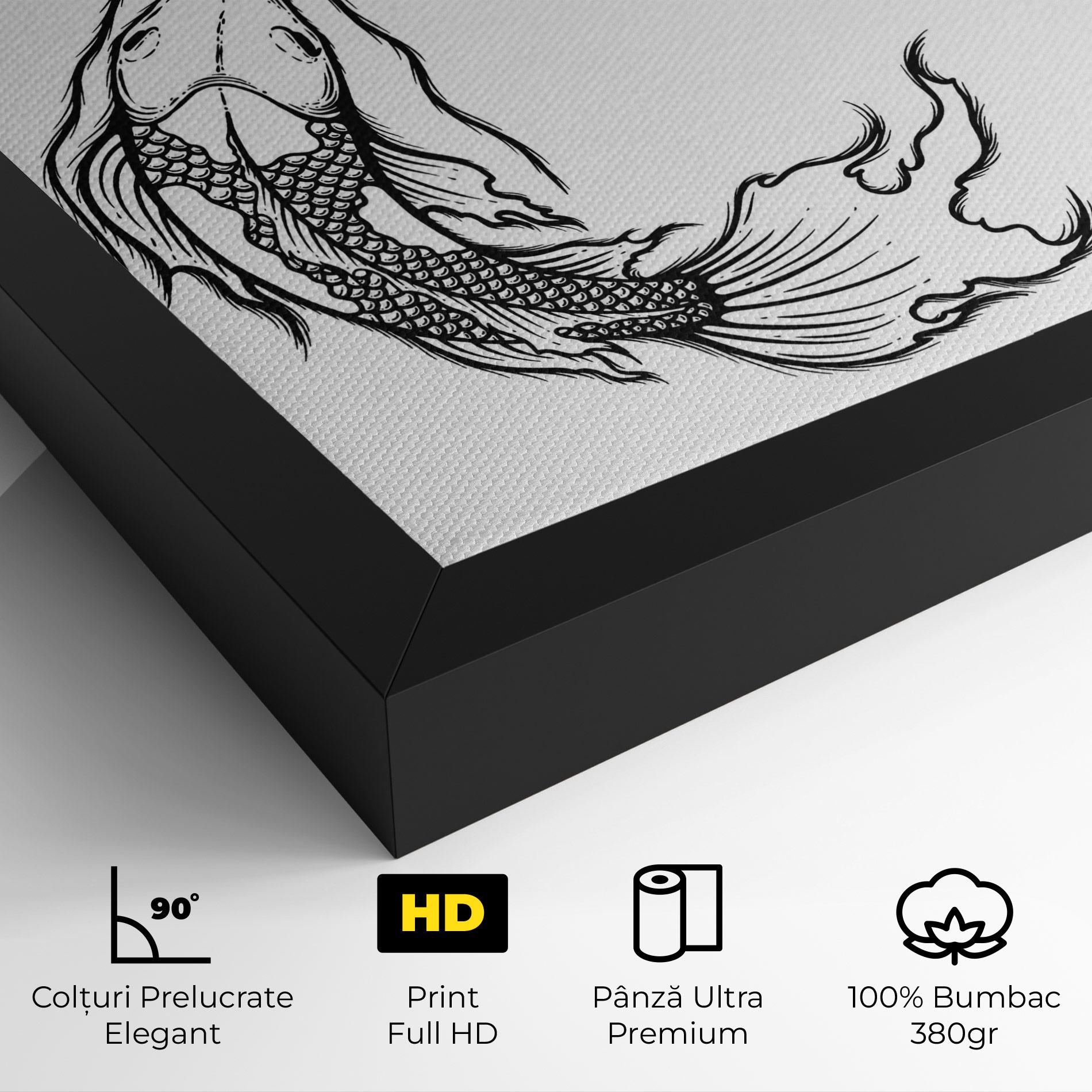 Tablou Canvas Yin Yang Koi mockup 4