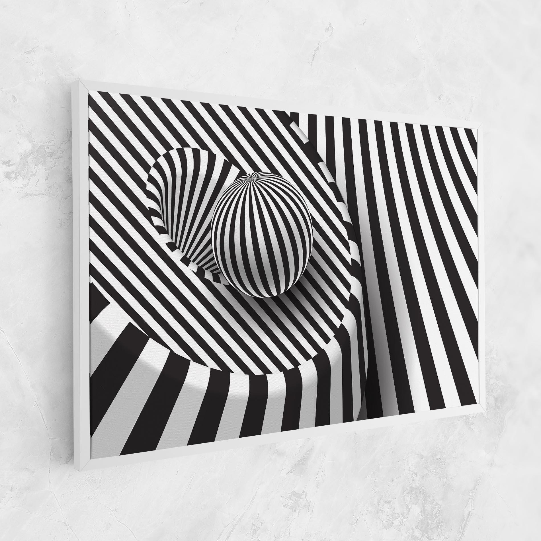 Tablou Canvas 3d Ball Zebra mockup 1