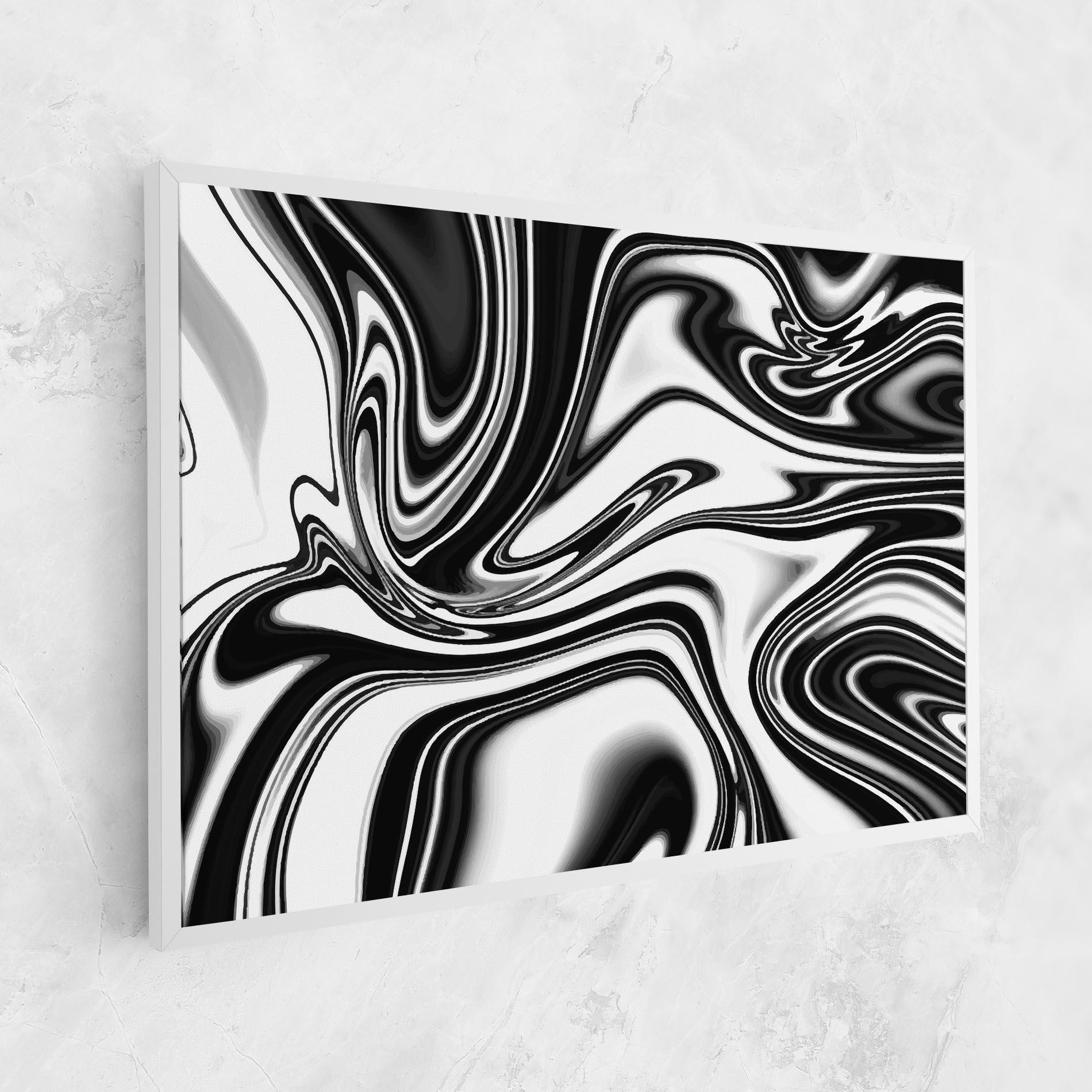 Tablou Canvas Black White Liquid mockup 1