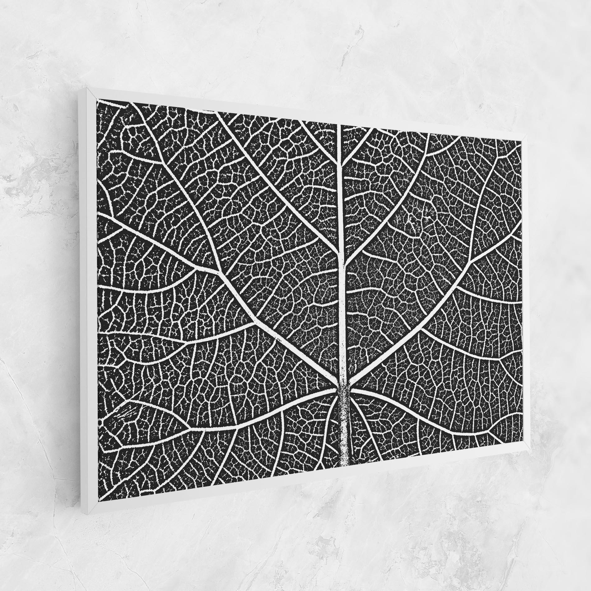 Tablou Canvas Close Grey Leaf mockup 1
