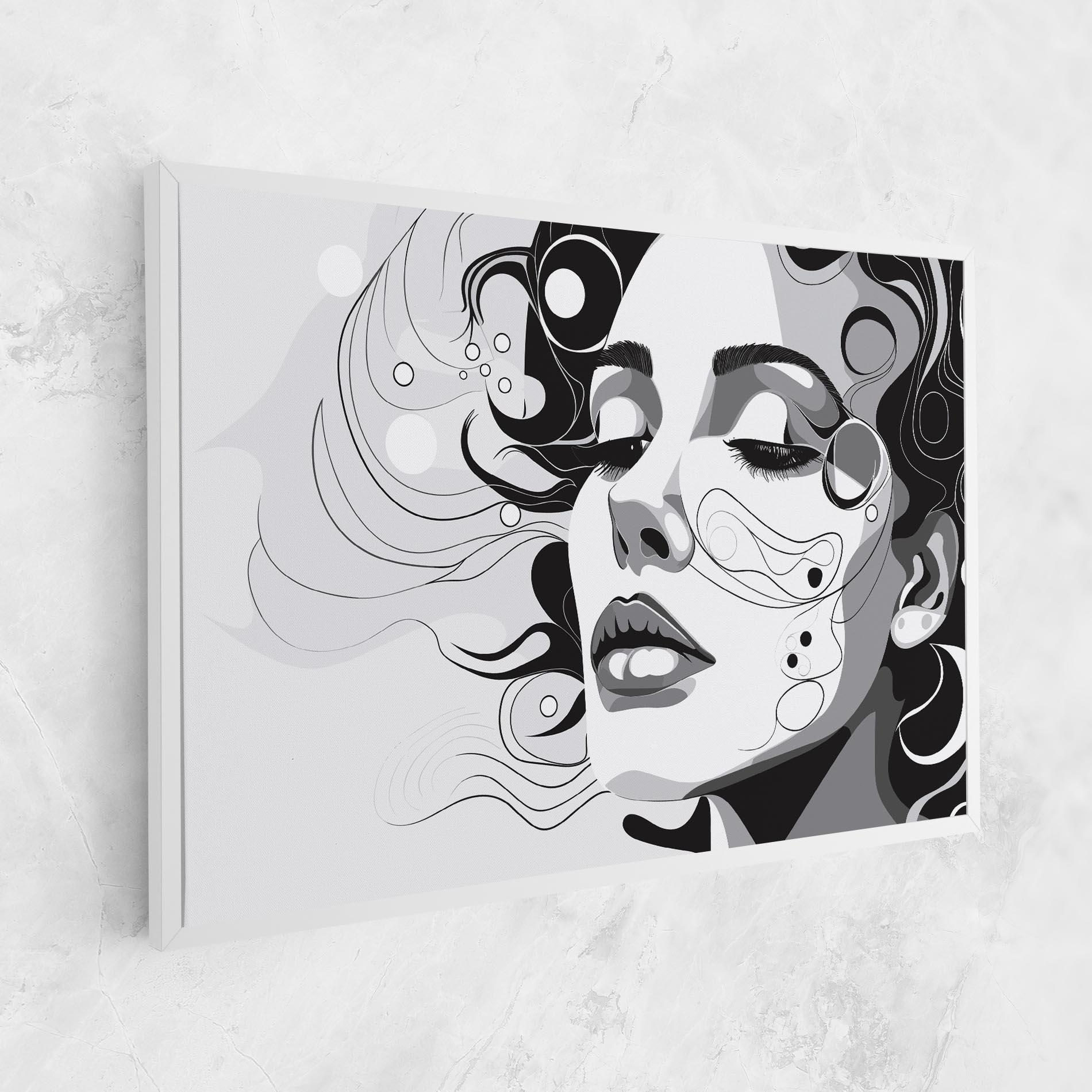 Tablou Canvas Grey Face Woman mockup 1