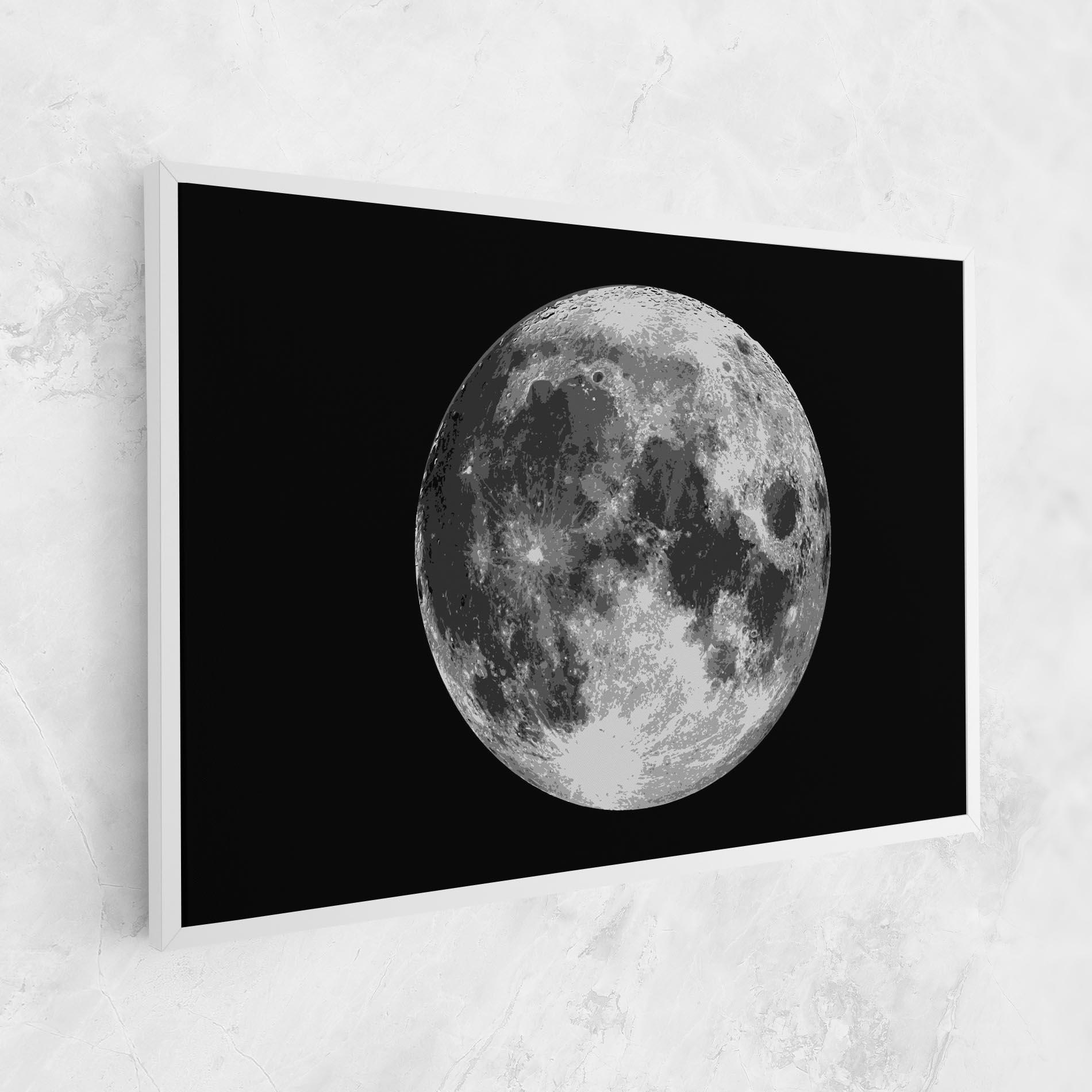 Tablou Canvas Grey Shiny Moon mockup 1