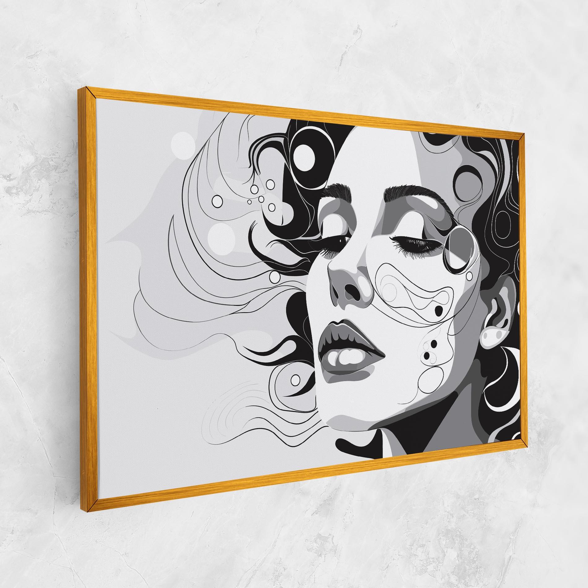 Tablou Canvas Grey Face Woman mockup 1