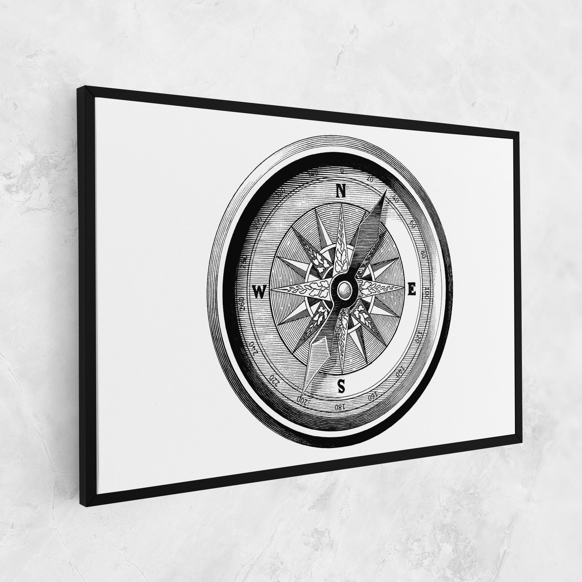 Tablou Canvas Black Compass mockup 1