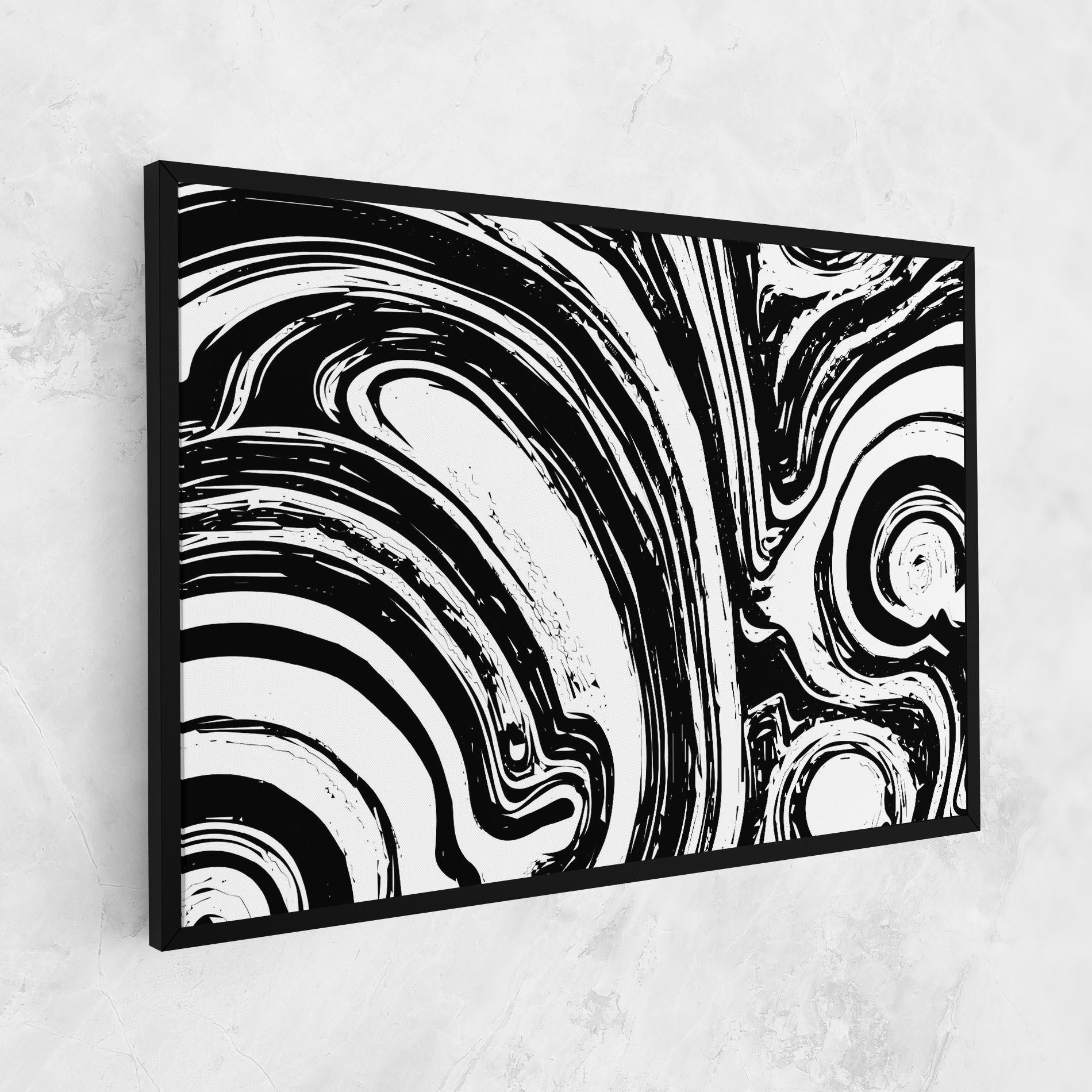 Tablou Canvas Black Liquid White mockup 1