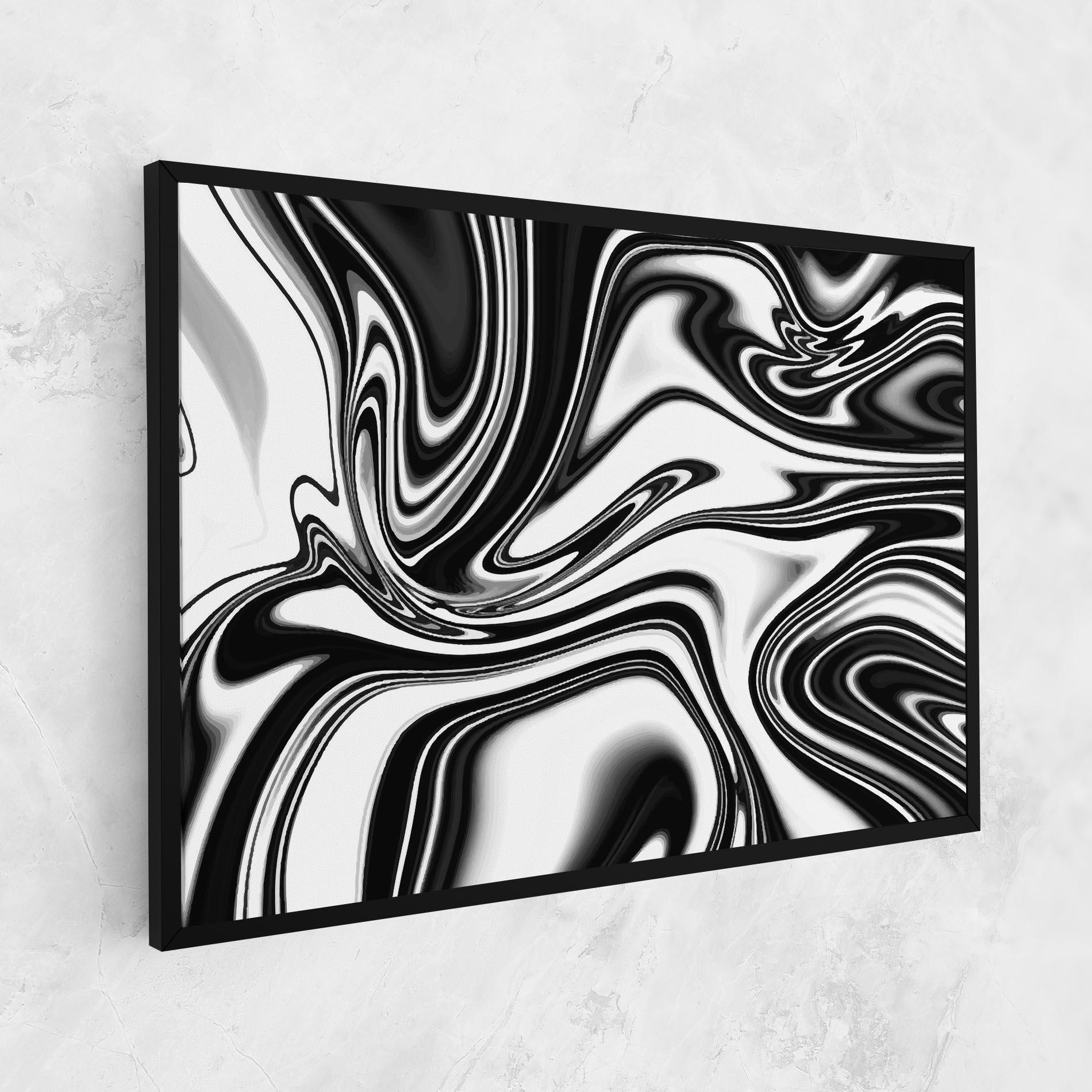 Tablou Canvas Black White Liquid mockup 1