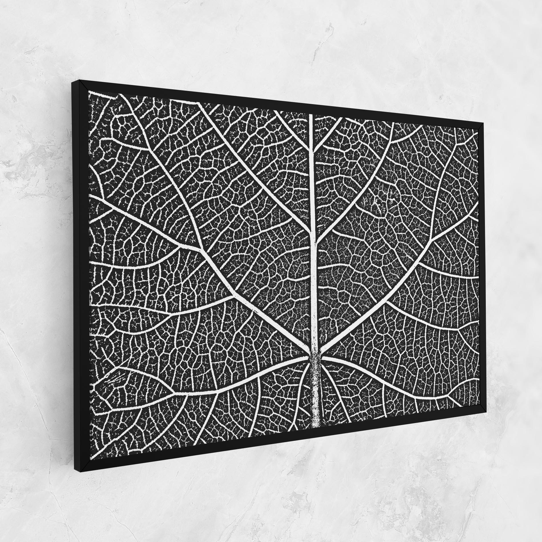 Tablou Canvas Close Grey Leaf mockup 1