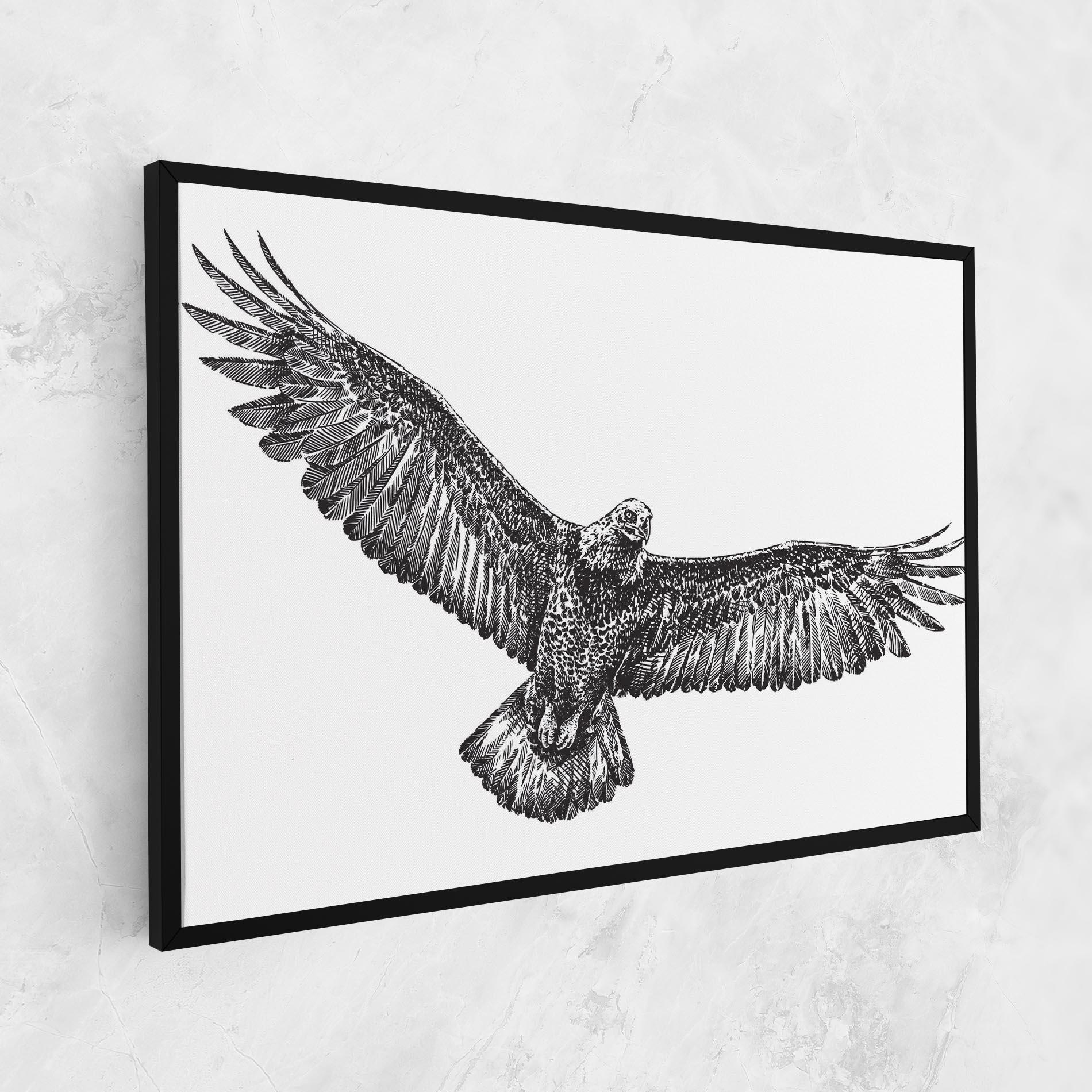 Tablou Canvas Eagle Art Line mockup 1