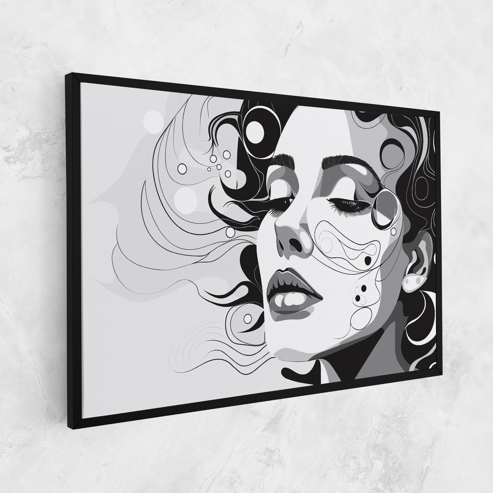Tablou Canvas Grey Face Woman mockup 1