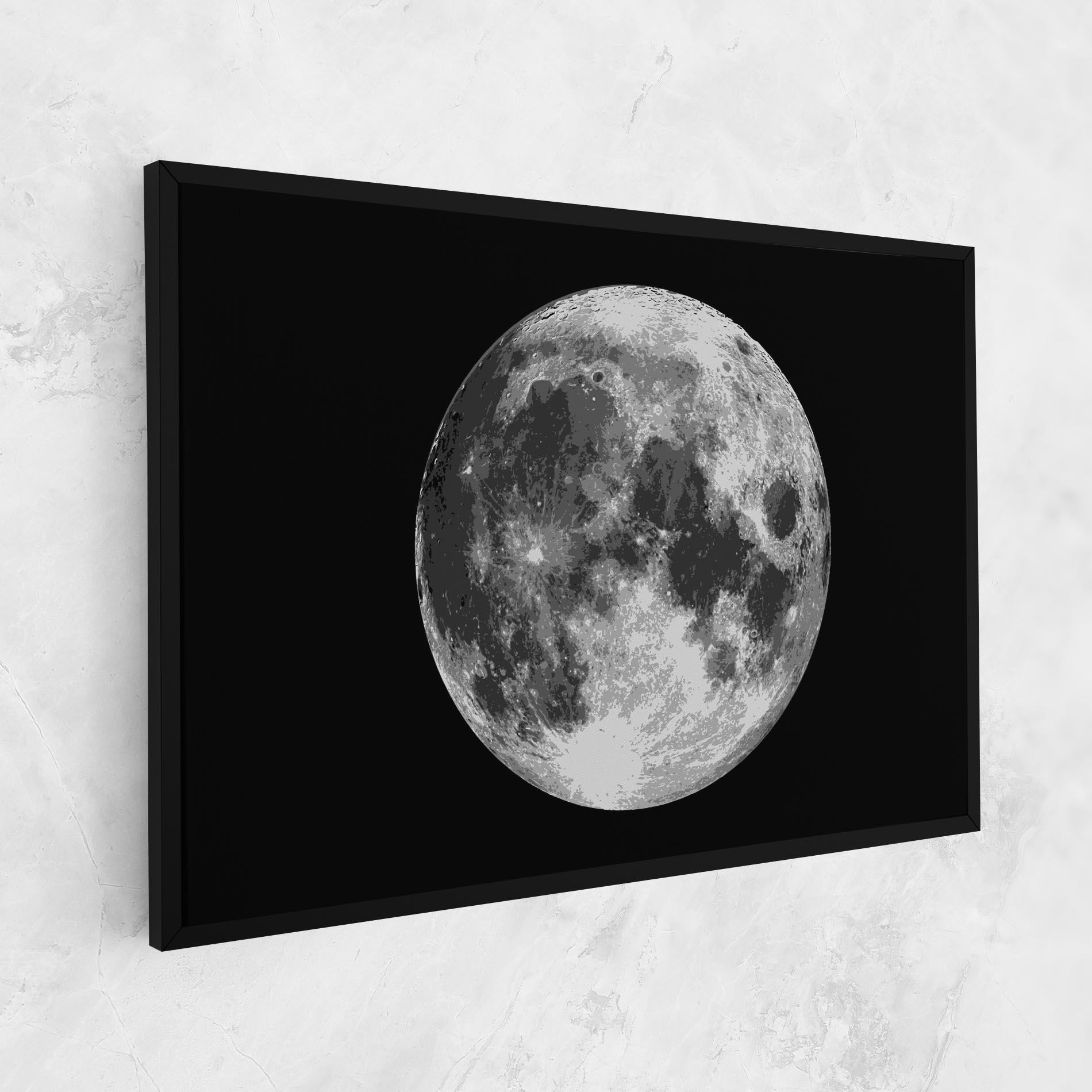 Tablou Canvas Grey Shiny Moon mockup 1
