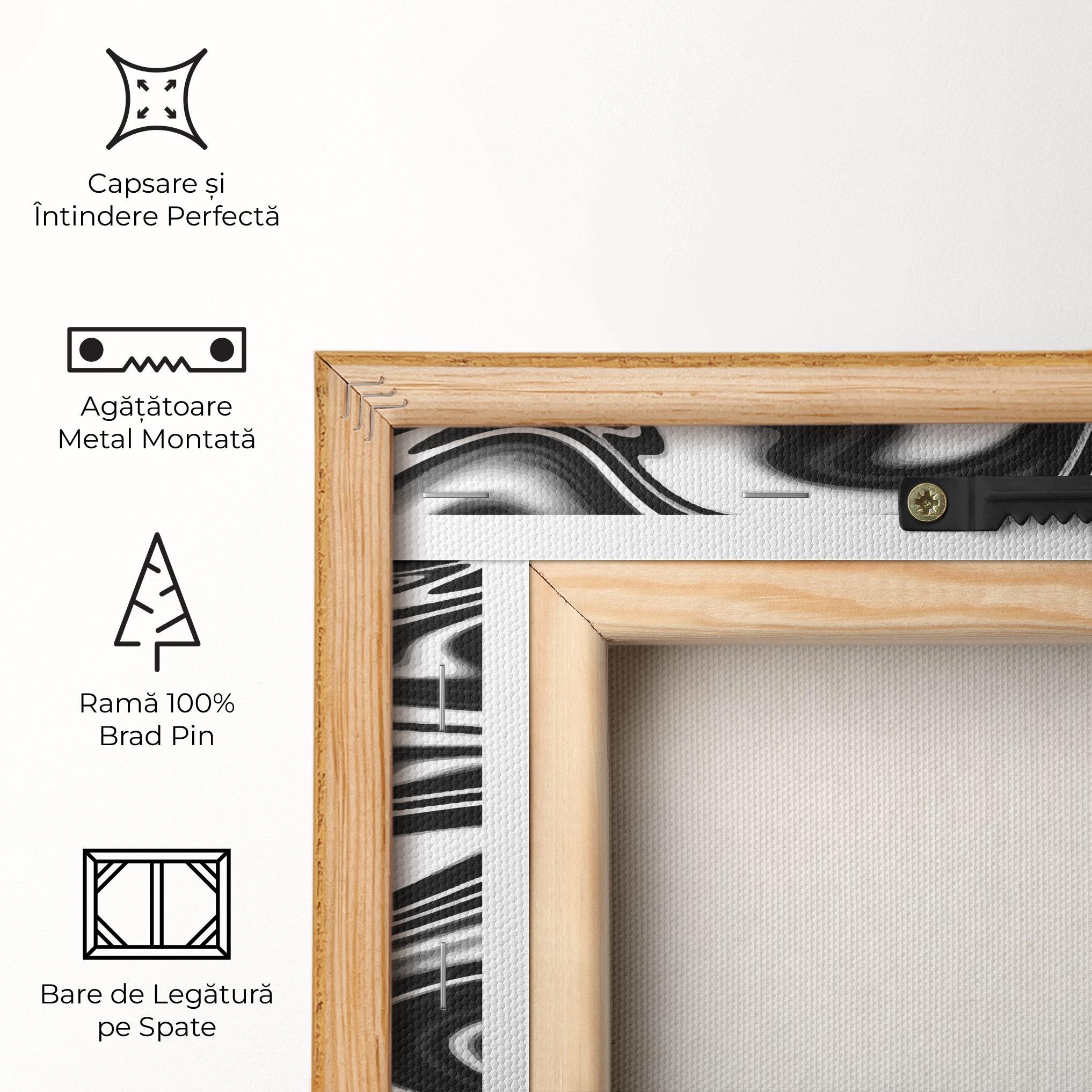 Tablou Canvas Black White Liquid mockup 5