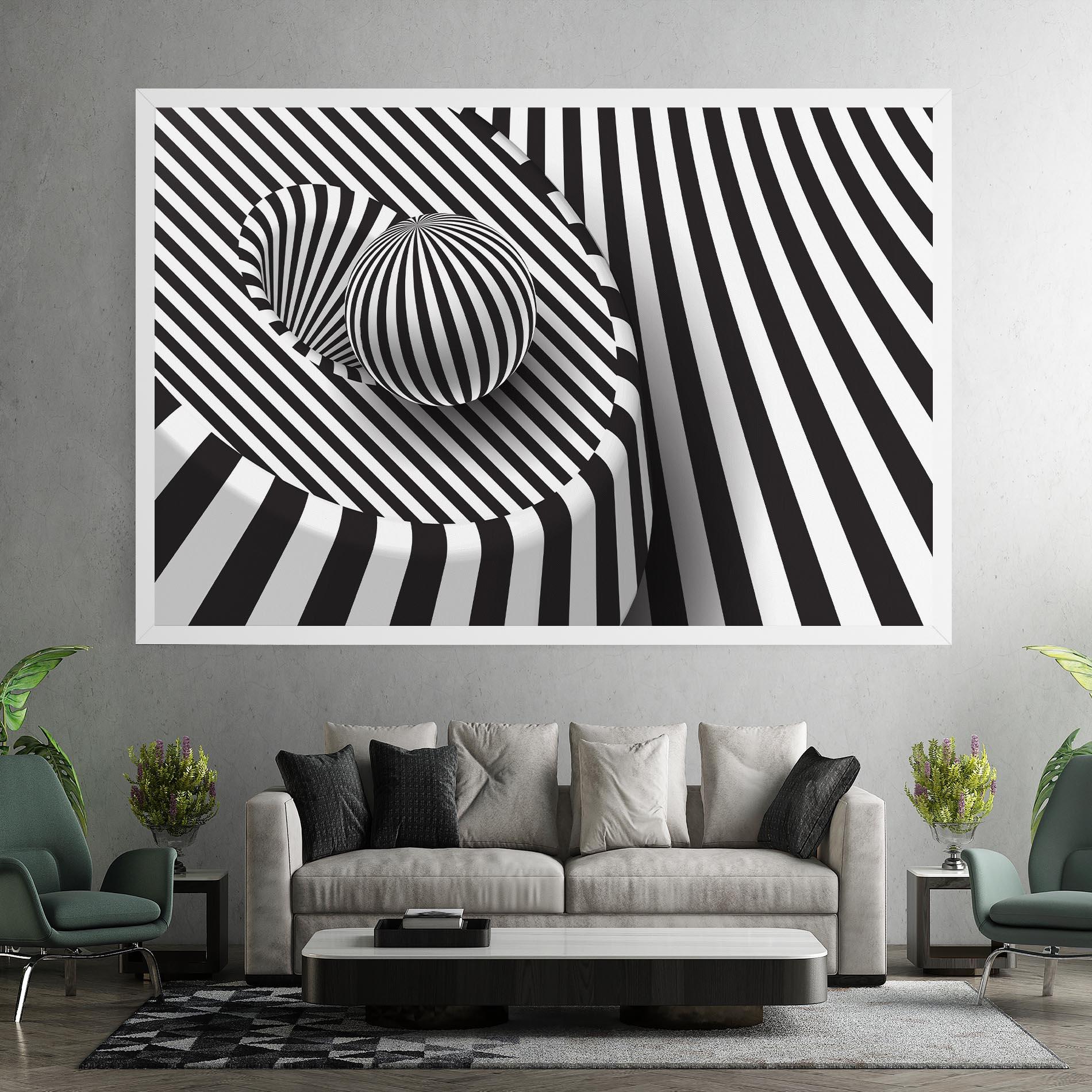 Tablou Canvas 3d Ball Zebra mockup 7