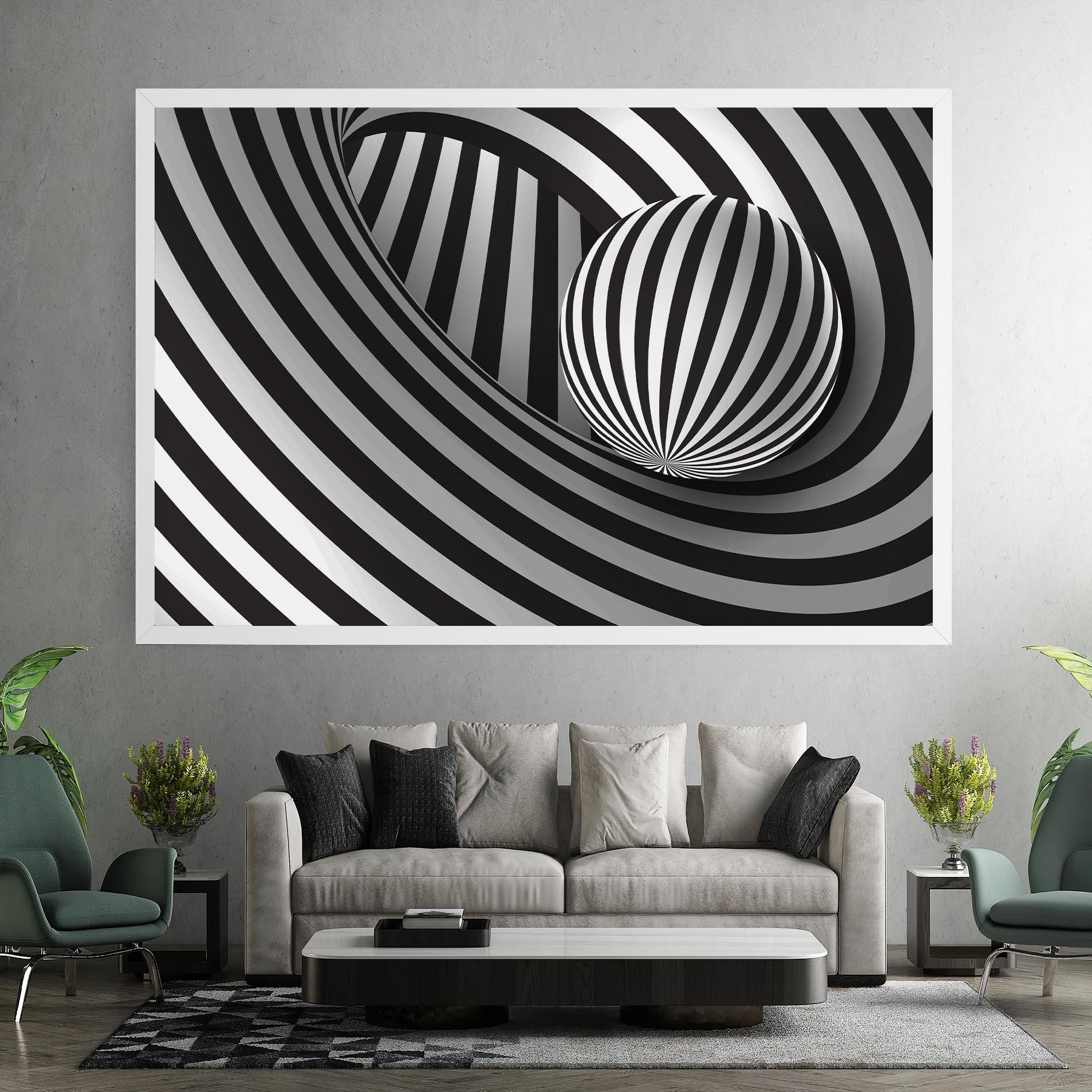 Tablou Canvas 3d Zebra Ball mockup 7