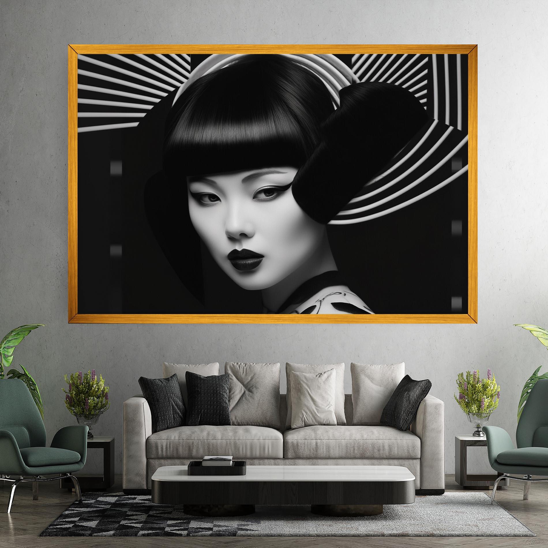 Tablou Canvas Abstract Asian Woman mockup 7