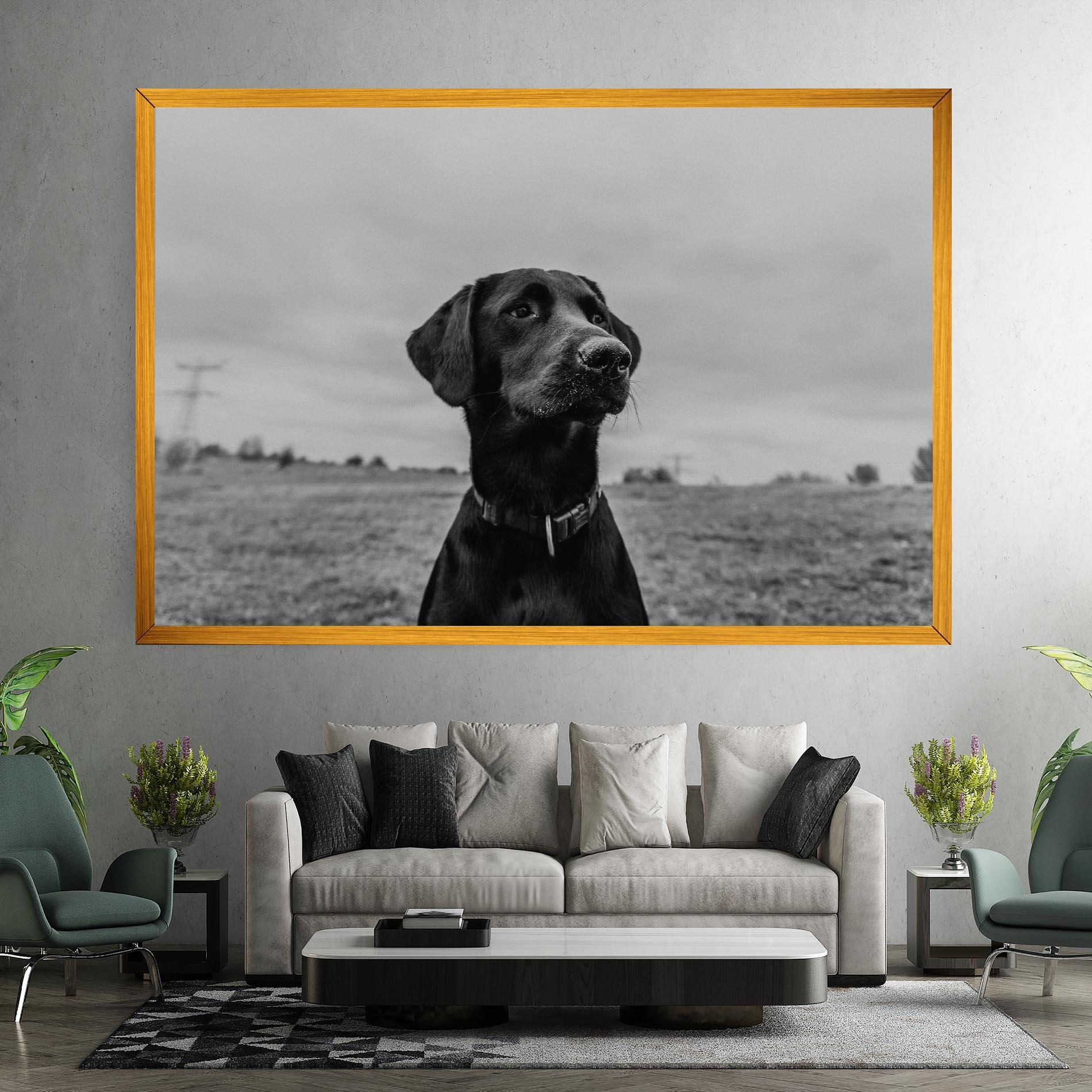 Tablou Canvas Black Dog mockup 7