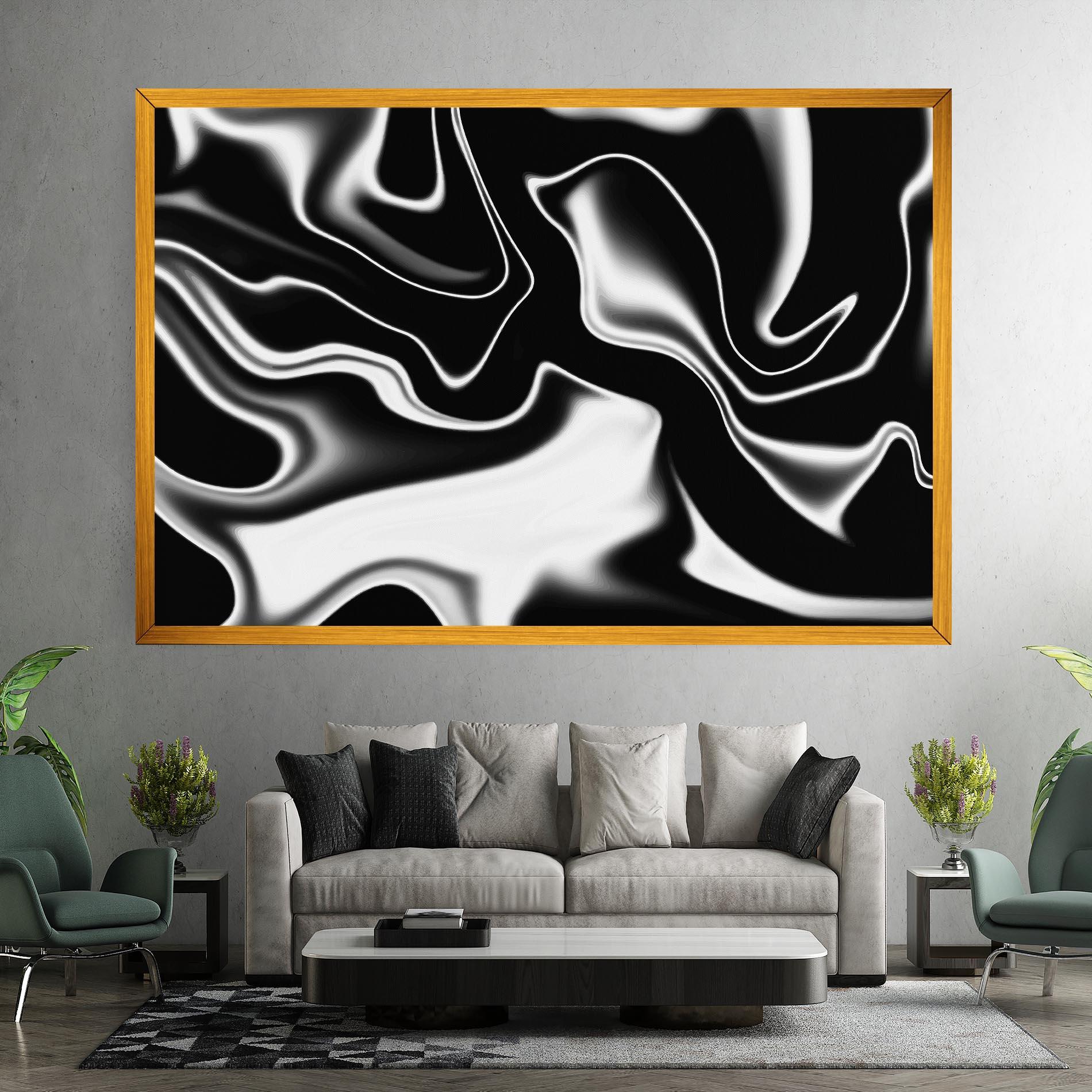 Tablou Canvas Black Metalic Art mockup 7