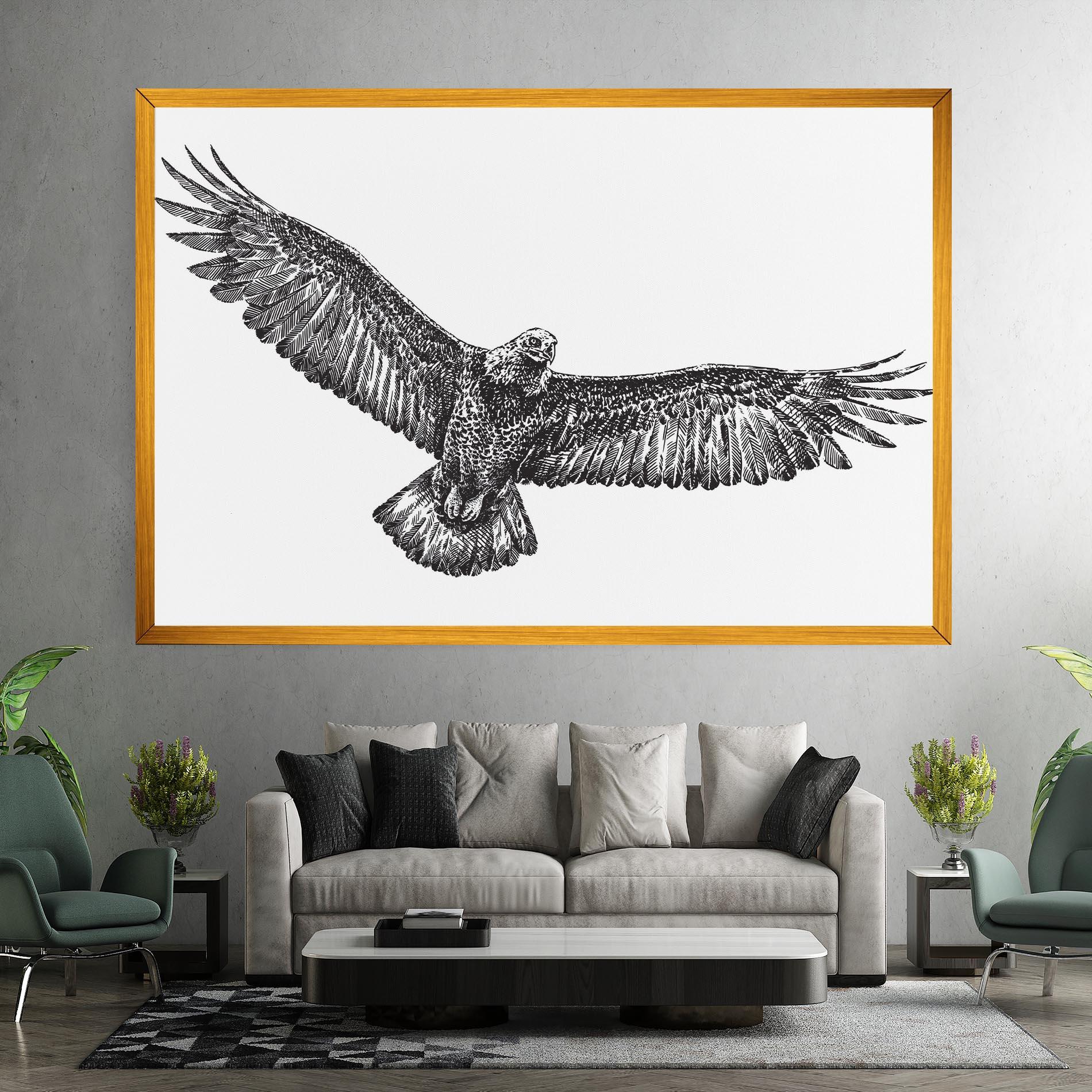 Tablou Canvas Eagle Art Line mockup 7