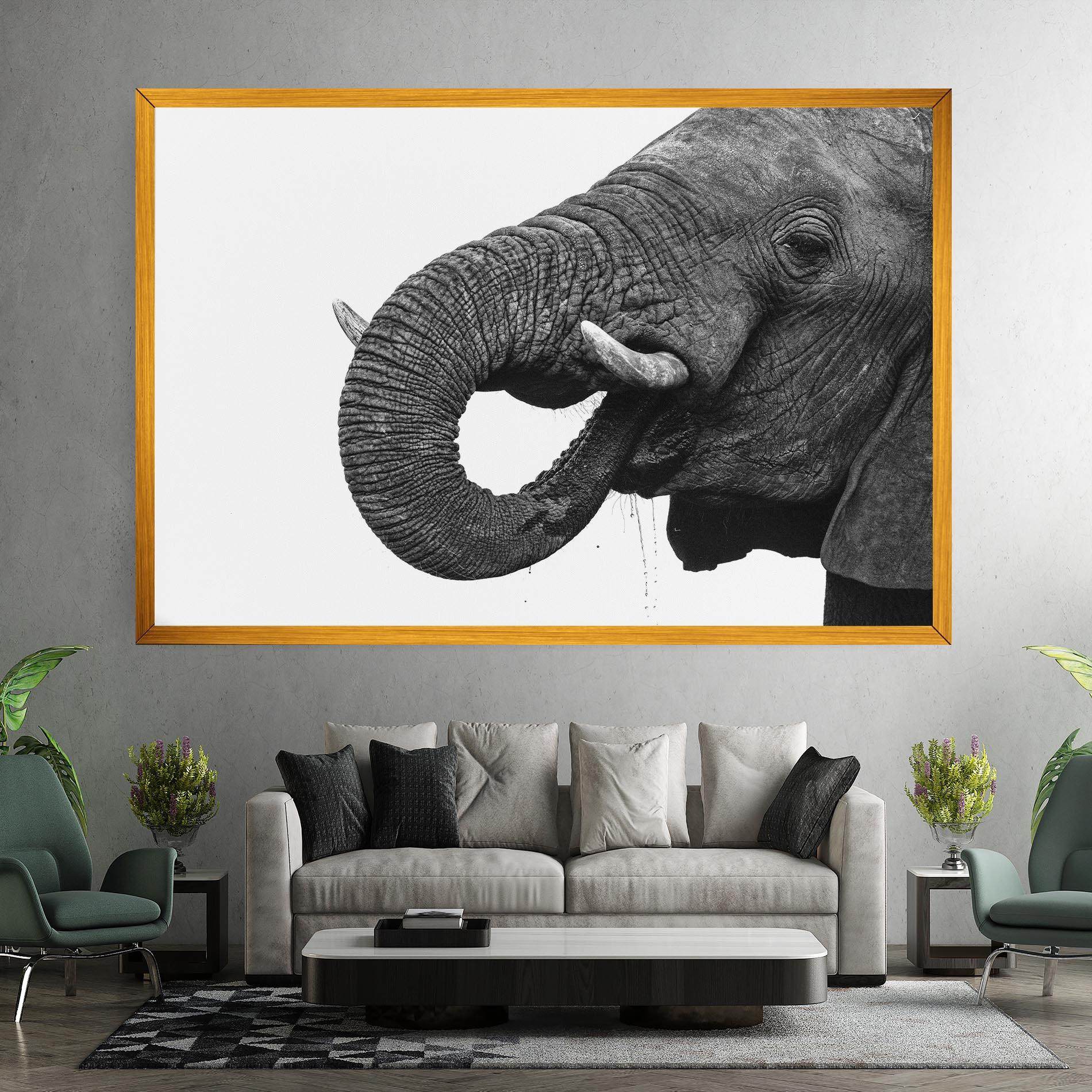 Tablou Canvas Elephant Drinking mockup 7