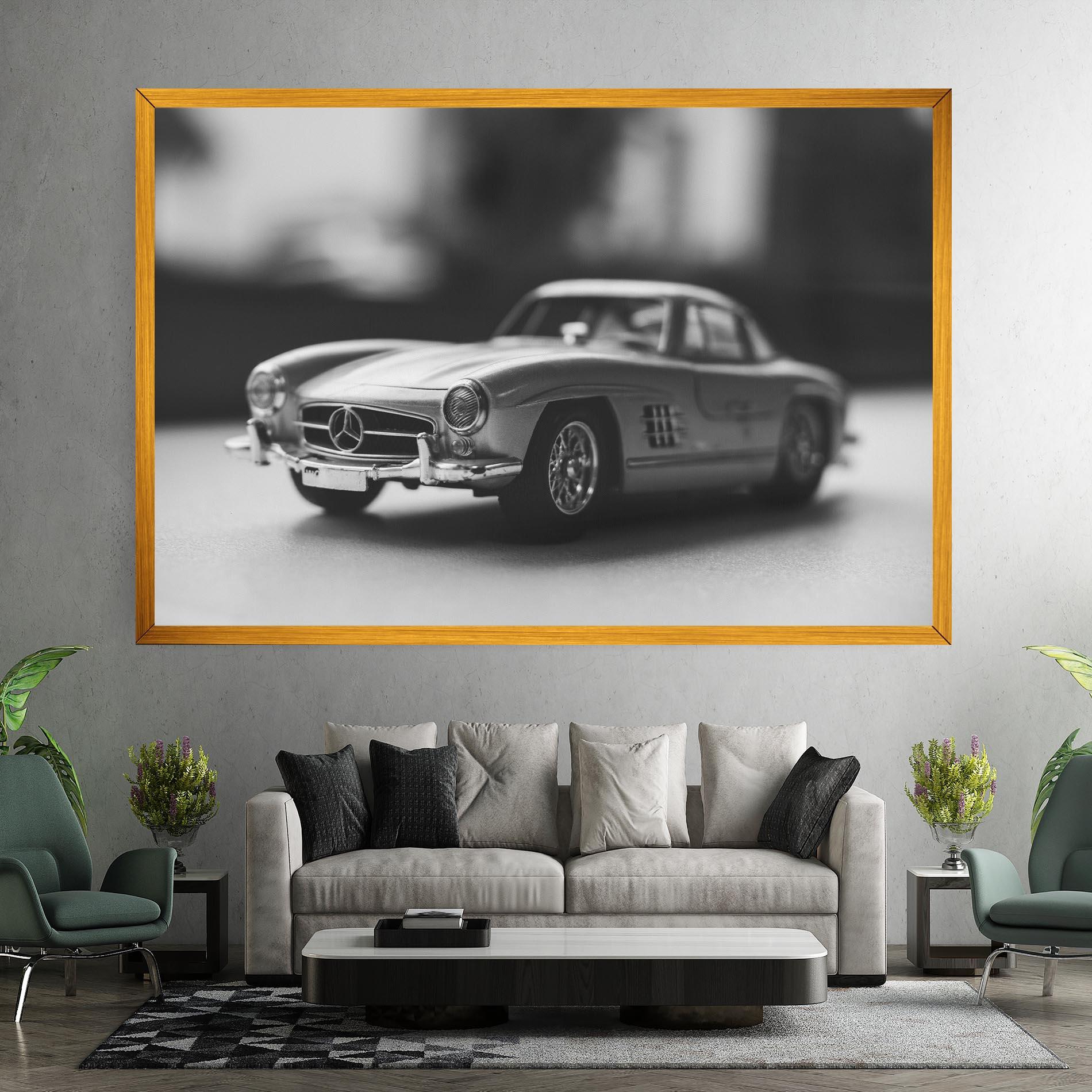 Tablou Canvas Grey Old Car mockup 7