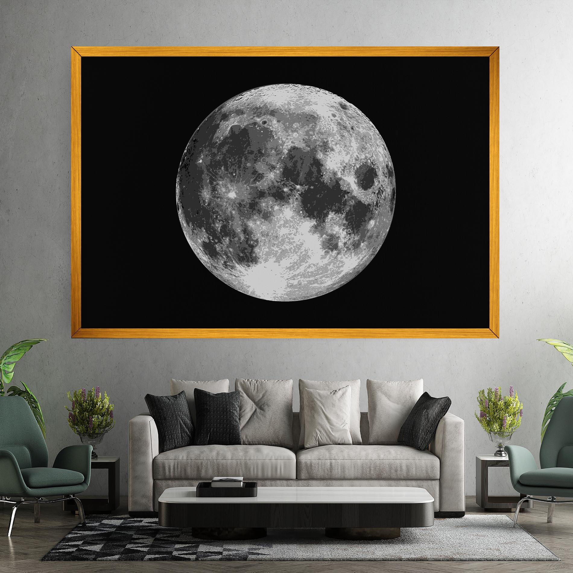Tablou Canvas Grey Shiny Moon mockup 7