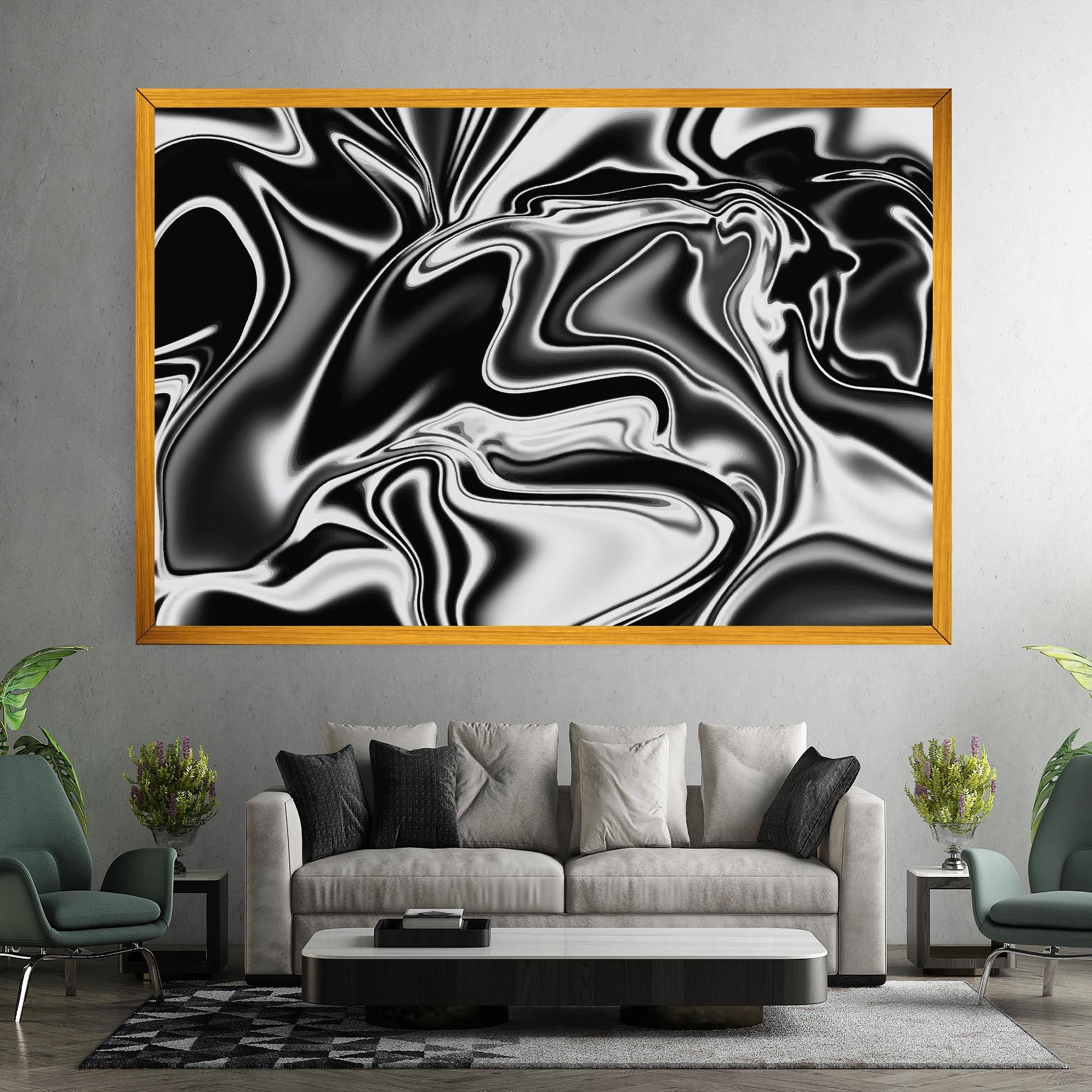 Tablou Canvas Silver Black Art mockup 7