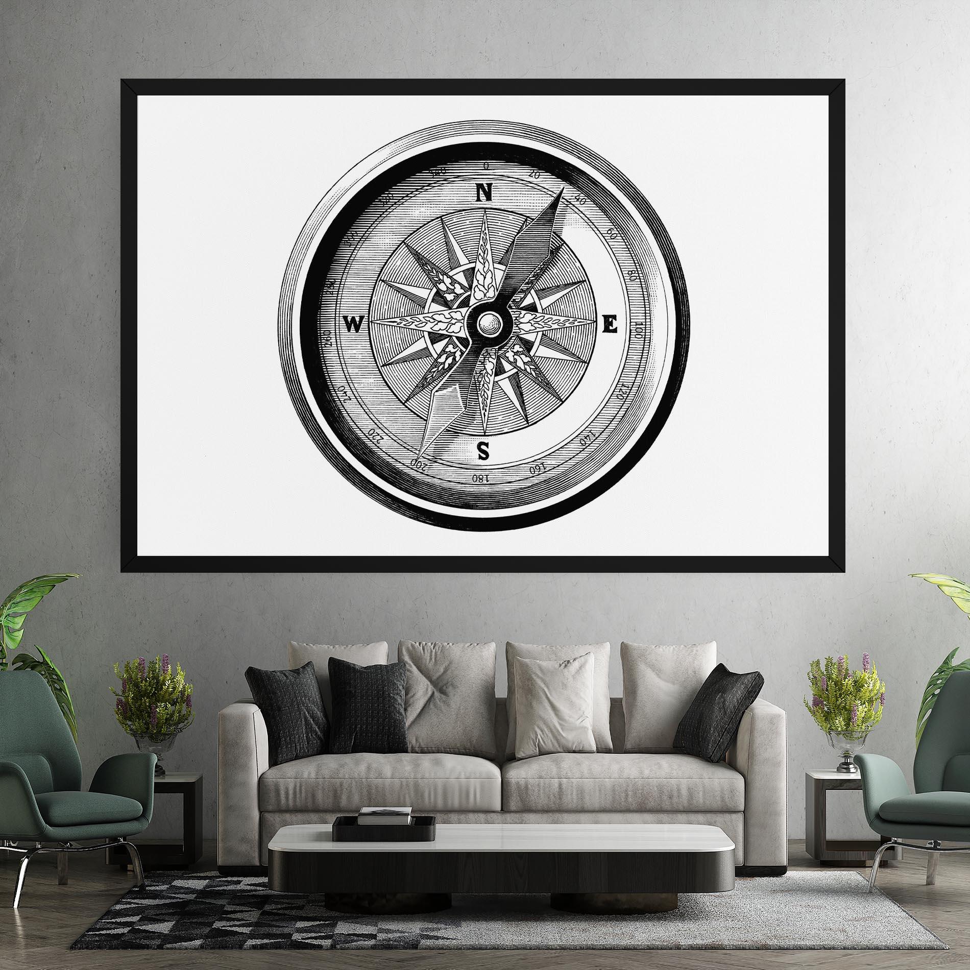 Tablou Canvas Black Compass mockup 7