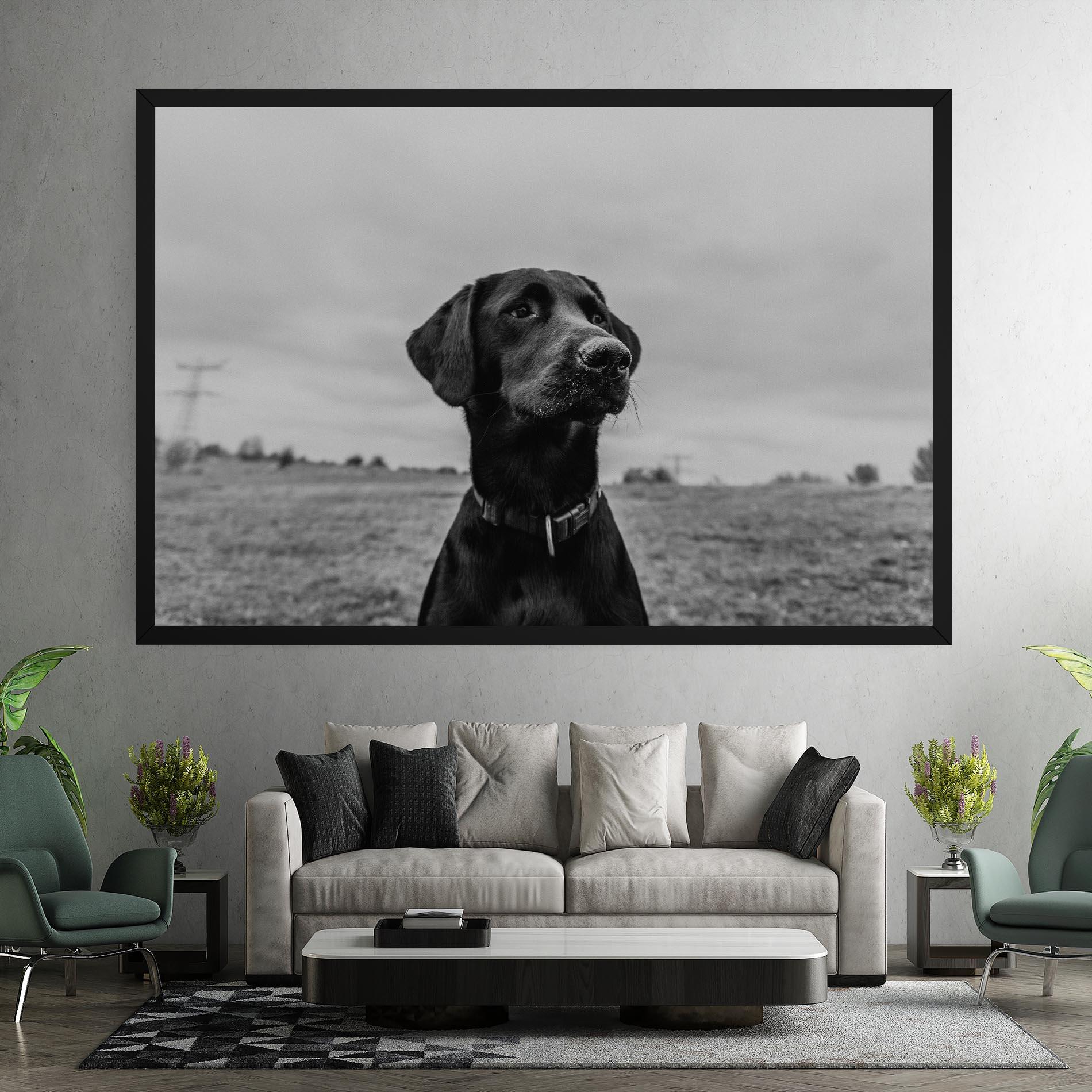 Tablou Canvas Black Dog mockup 7