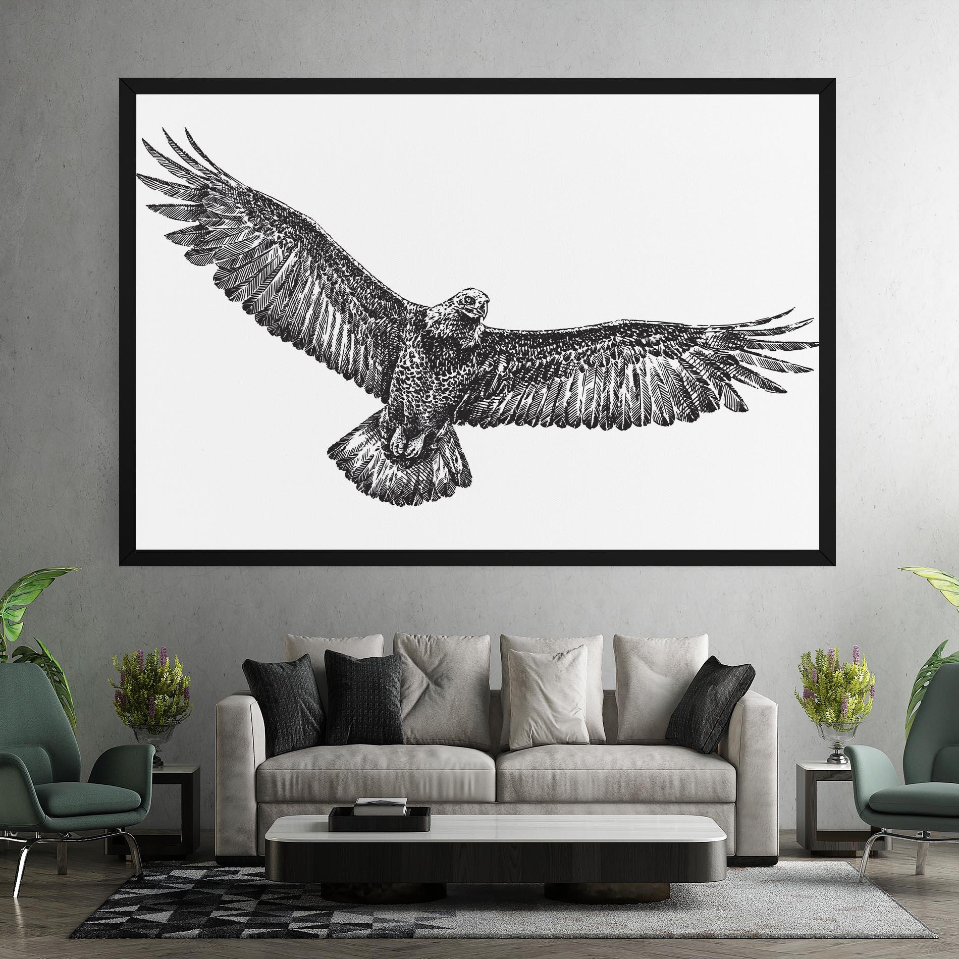 Tablou Canvas Eagle Art Line mockup 7