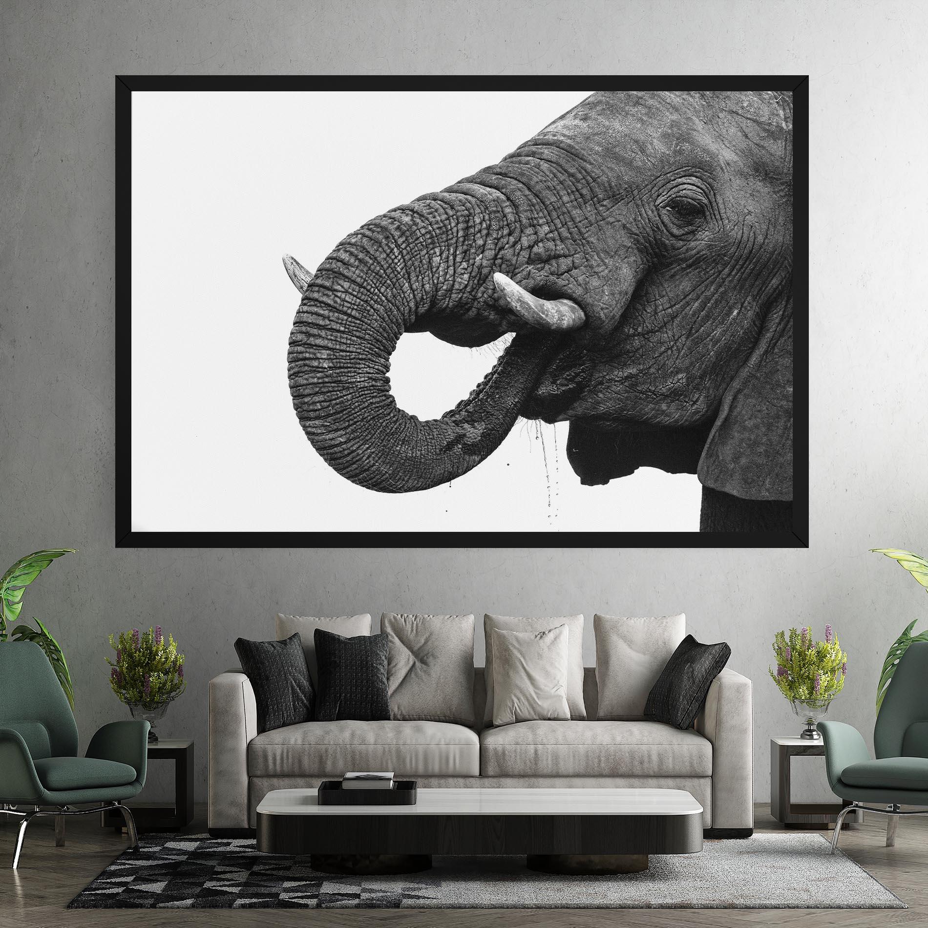 Tablou Canvas Elephant Drinking mockup 7