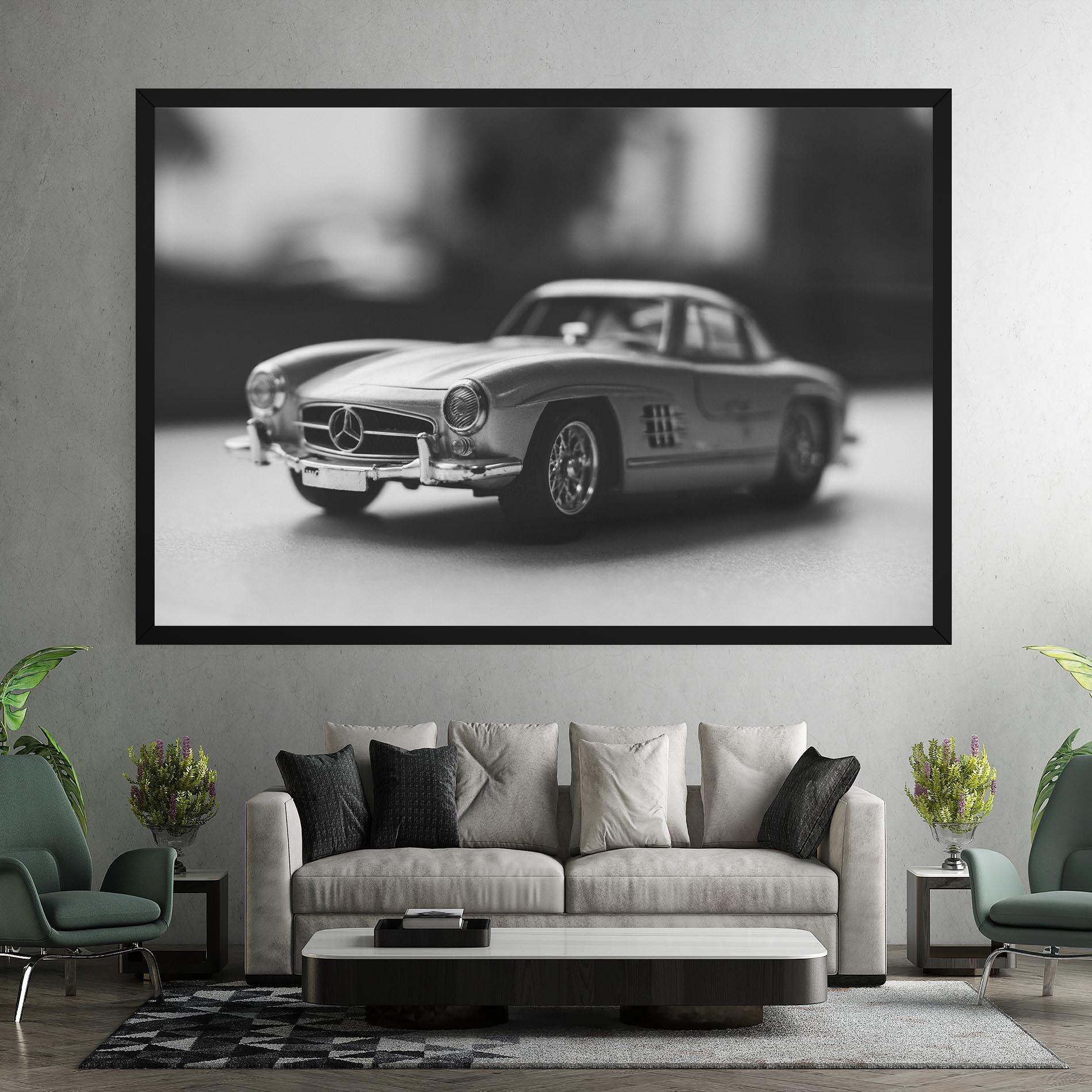 Tablou Canvas Grey Old Car mockup 7