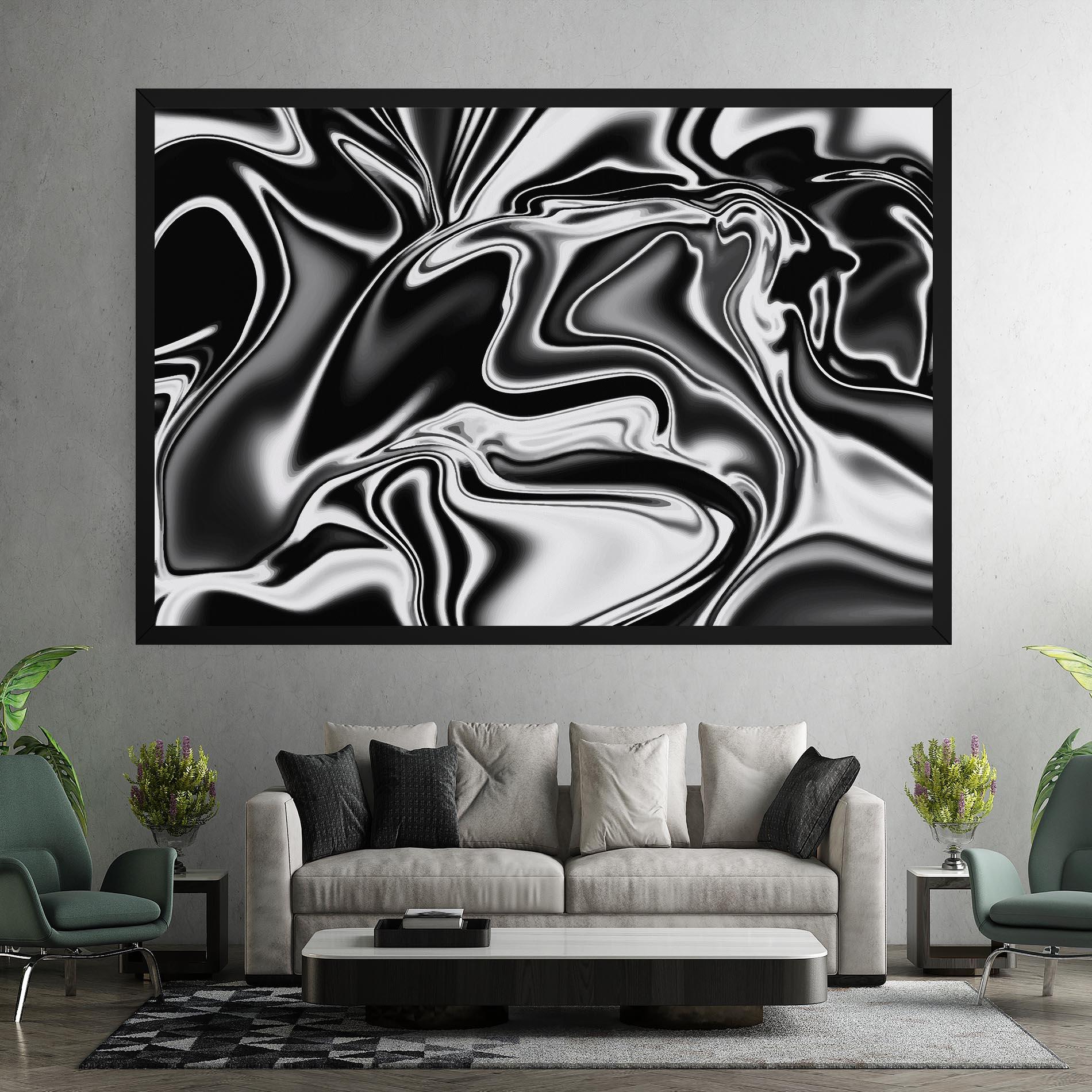 Tablou Canvas Silver Black Art mockup 7