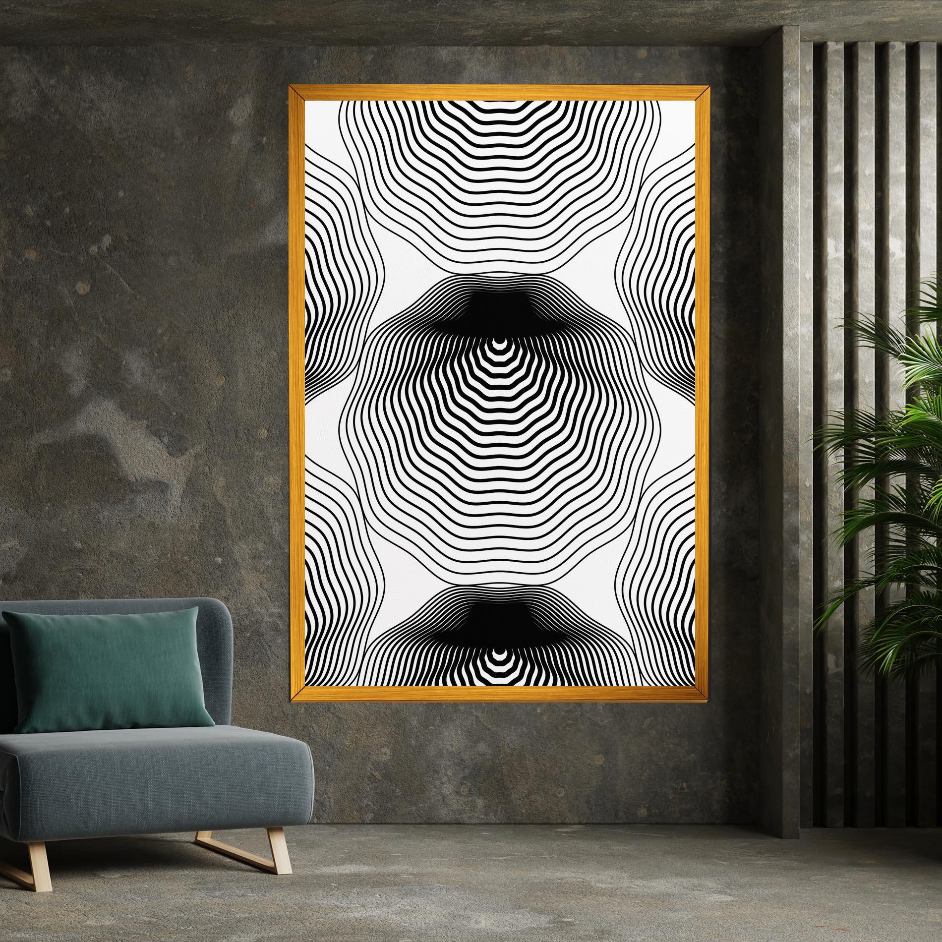 Tablou Canvas Black Line Art mockup 7